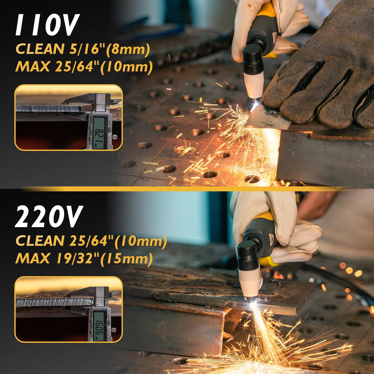 Thumbnail 6 de TOOLIOM 6-in-1 Multiprocess Welder with Spool Gun: MIG/TIG/Plasma/Stick/Flux/MIG Spool Gun, Dual Voltage 110/220V