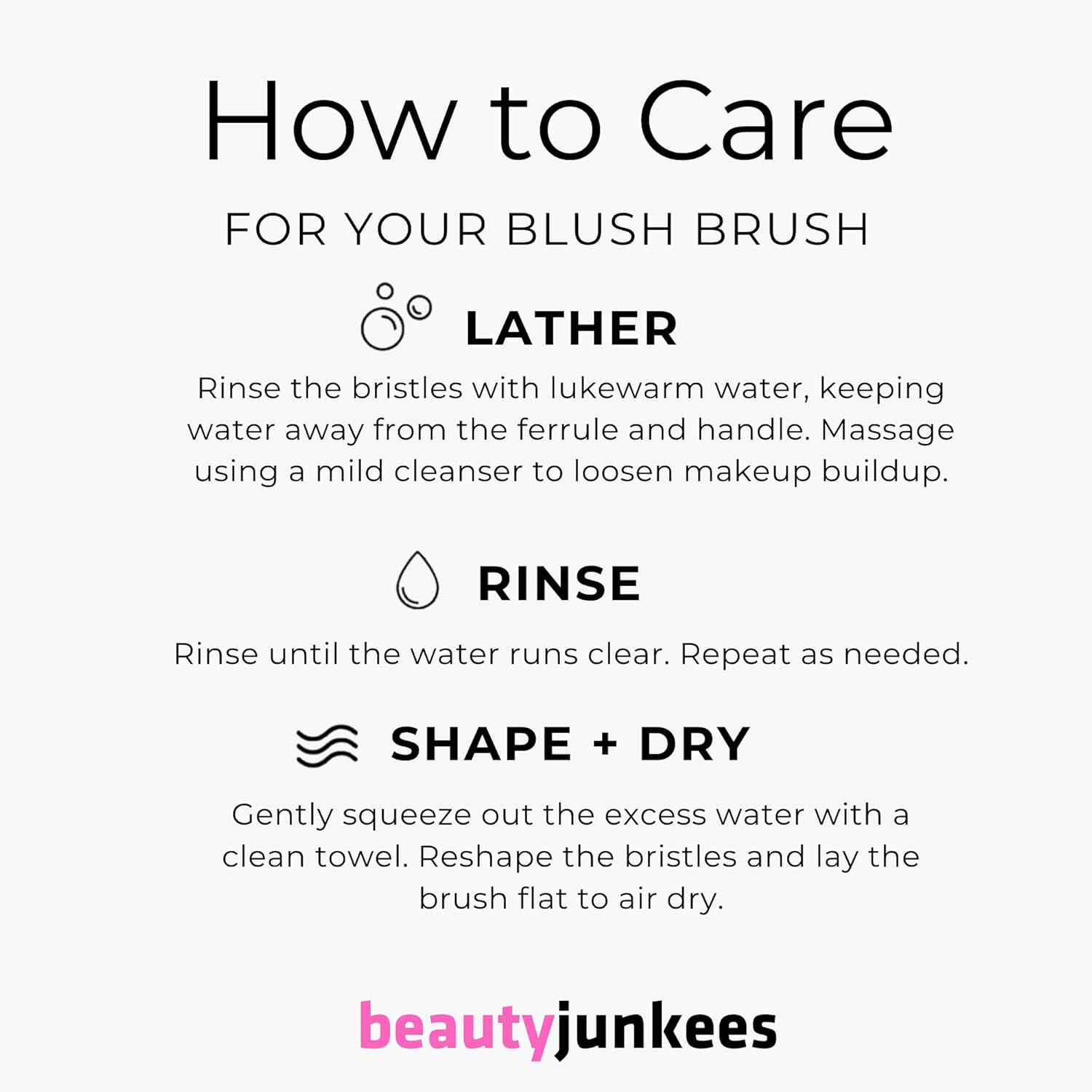 Detalle de Beauty Junkees Angled Blush Brush for Cream, Liquid & Powder Makeup