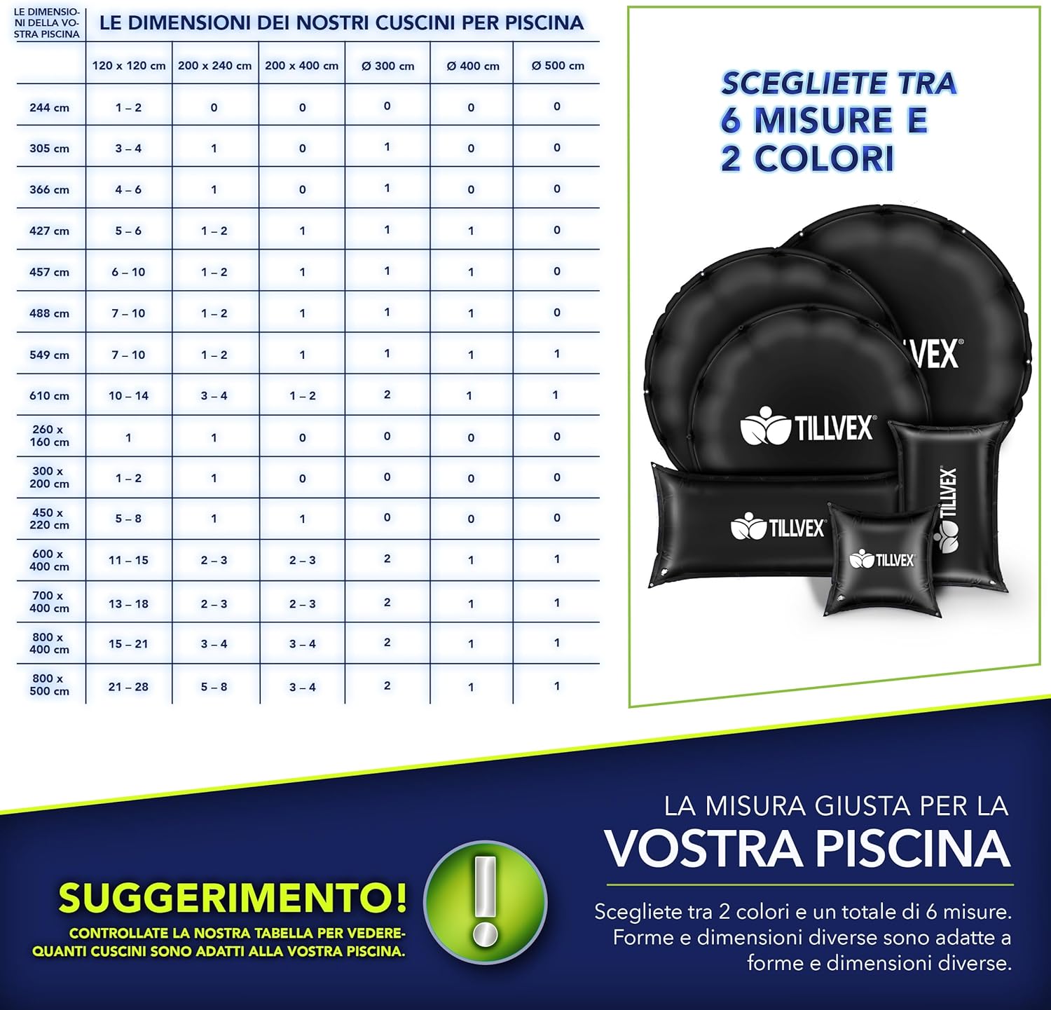 Detalle 2 de tillvex Cuscino invernale per piscina 500 cm 🏊