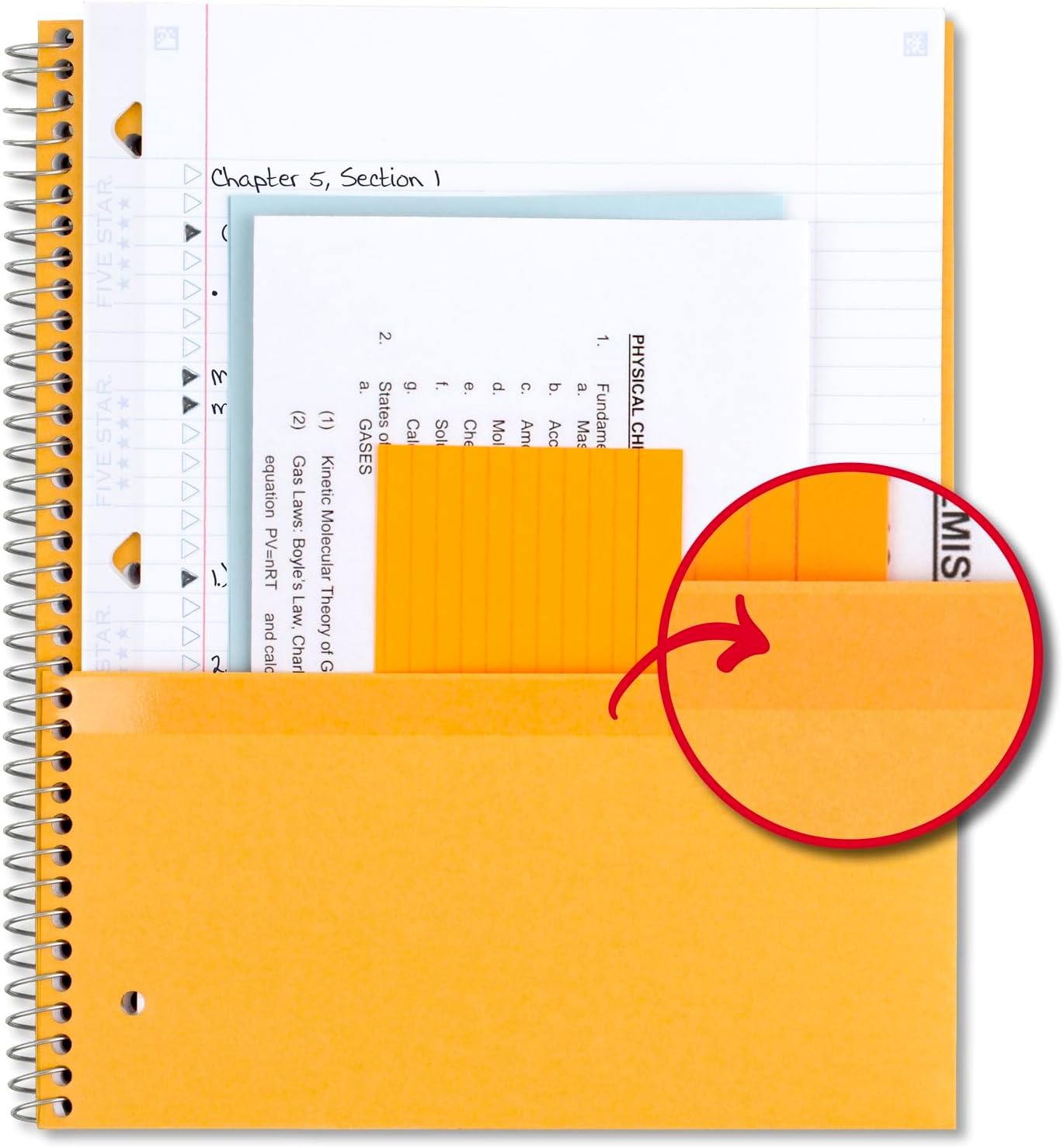 Detalle 2 de Five Star Spiral Notebook 200 Sheets