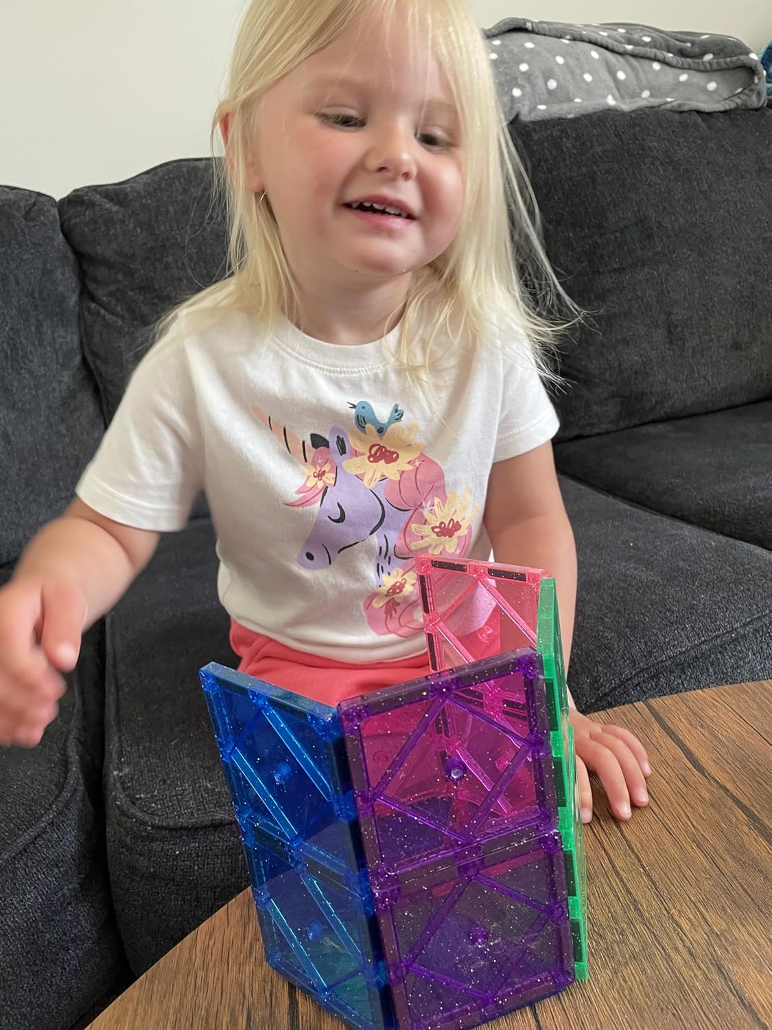 Thumbnail 4 de CreateOn Crayola Magnetic Tiles: 14-Piece Glitter Building Set for Kids
