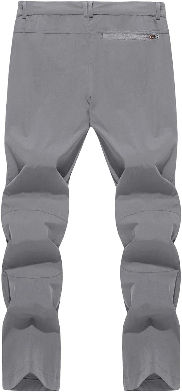 Detalle de EKLENTSON Men's Trousers: Lightweight Quick Dry Hiking Trousers with 4 Zip Pockets