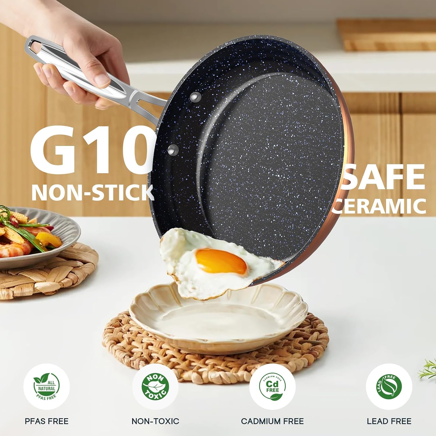 Detalle 2 de Nuwave 3-Piece Frying Pan Set 8”–12”