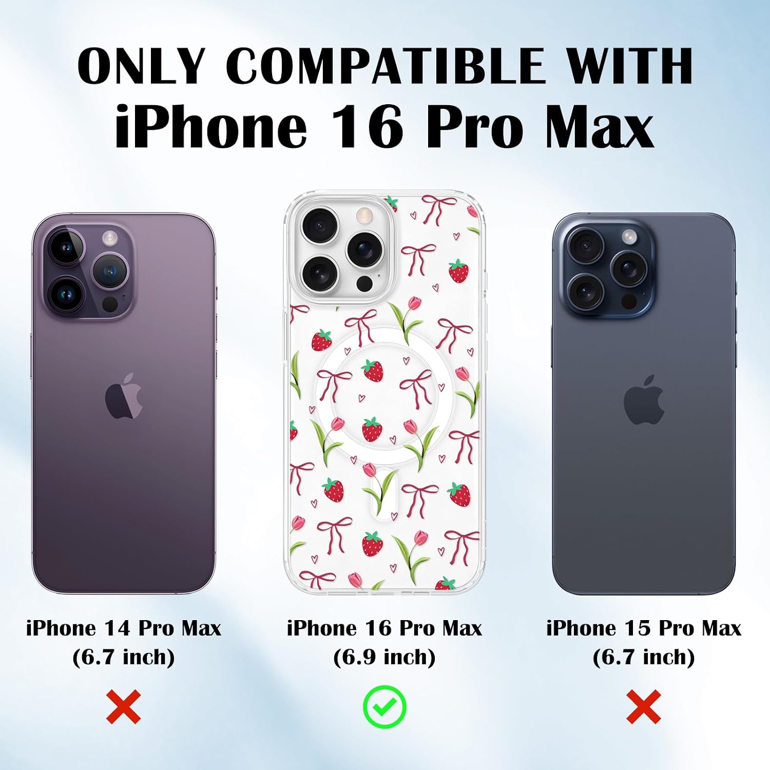 Detalle 2 de Newseego Clear Magnetic Case for iPhone 16 Pro Max