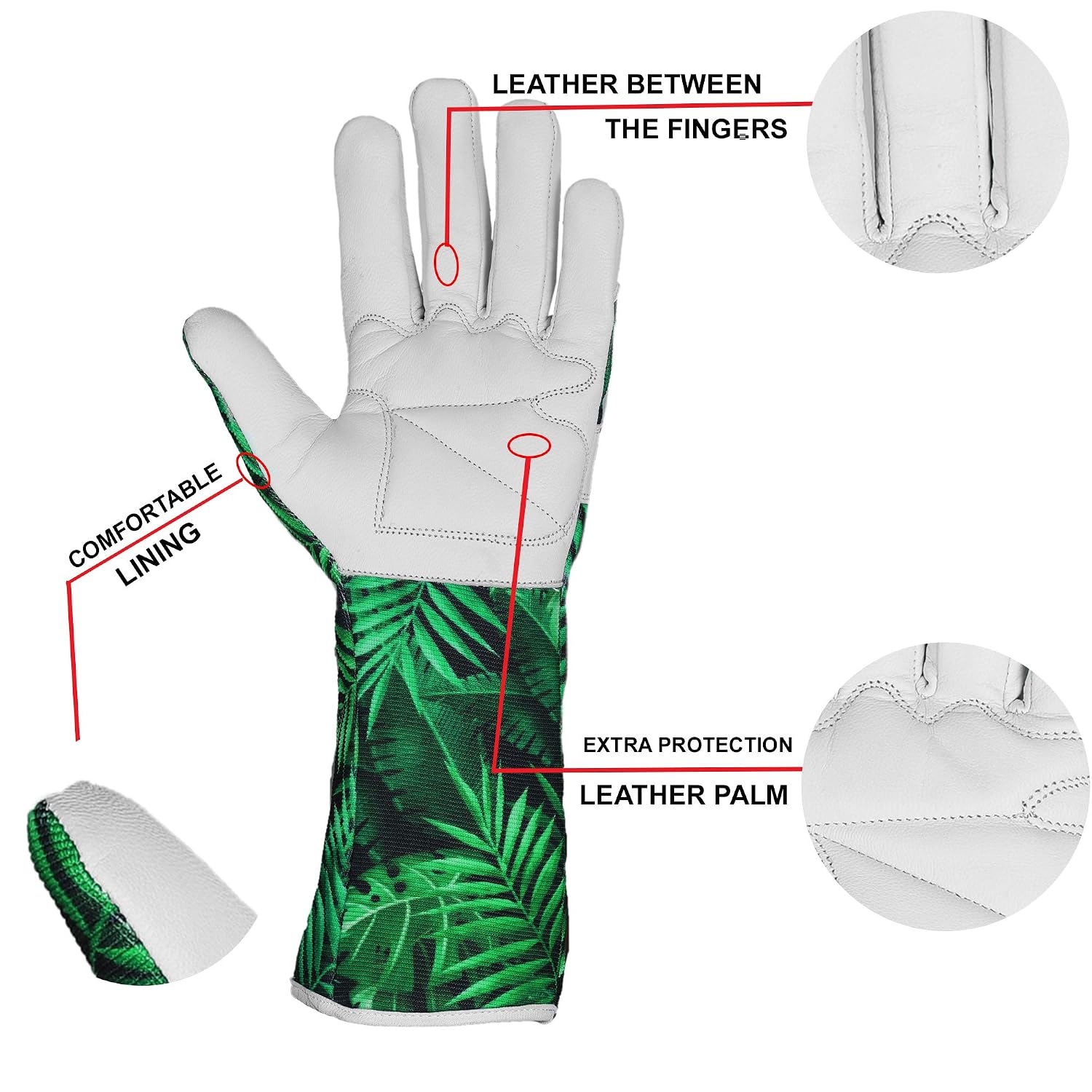 Thumbnail 5 de Goatskin Leather Gardening Gloves L — Thorn‑Proof Garden Gloves