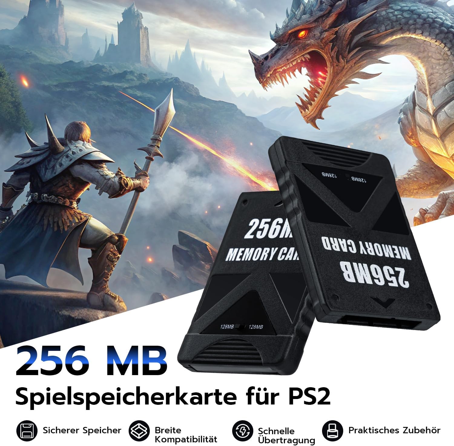 Detalle de Wigearss PS2 Speicherkarte 256 MB