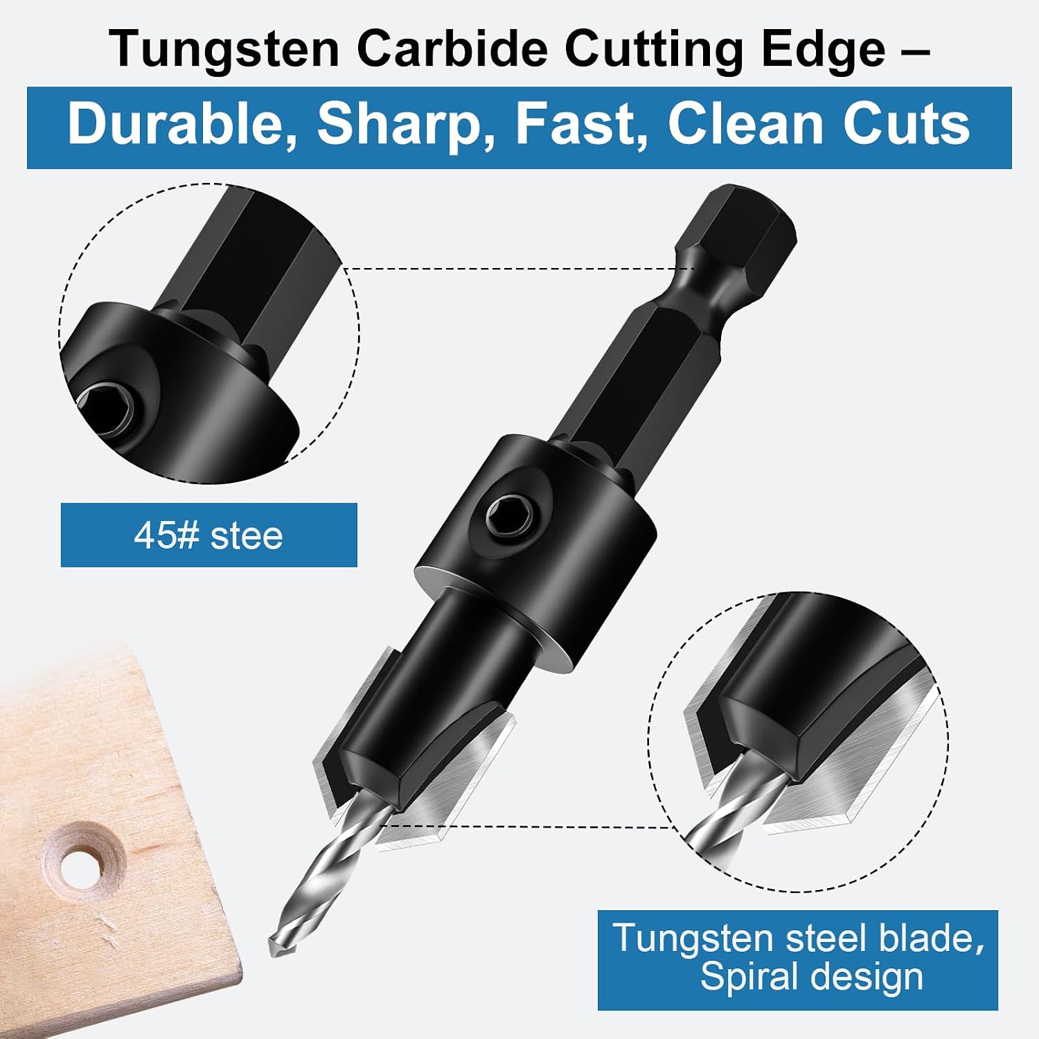 Detalle 2 de Lytool Hex Countersink Drill Bit Set 6.35mm ๐