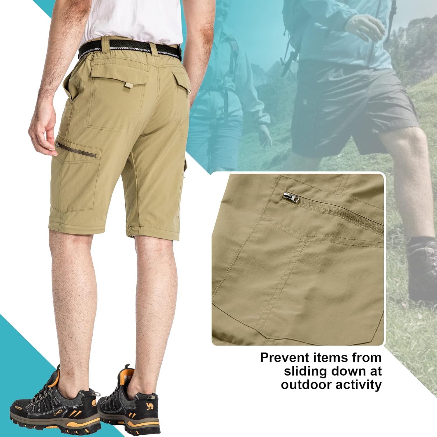 Thumbnail 4 de mosingle Walking Hiking Trousers Convertible Zip-Off 2-in-1