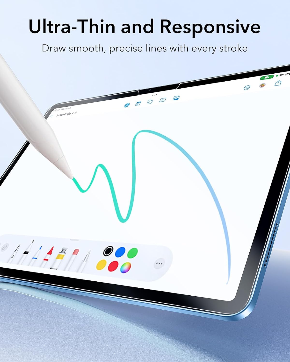 Thumbnail 6 de ESR Paper-Feel iPad screen protector 2-pack