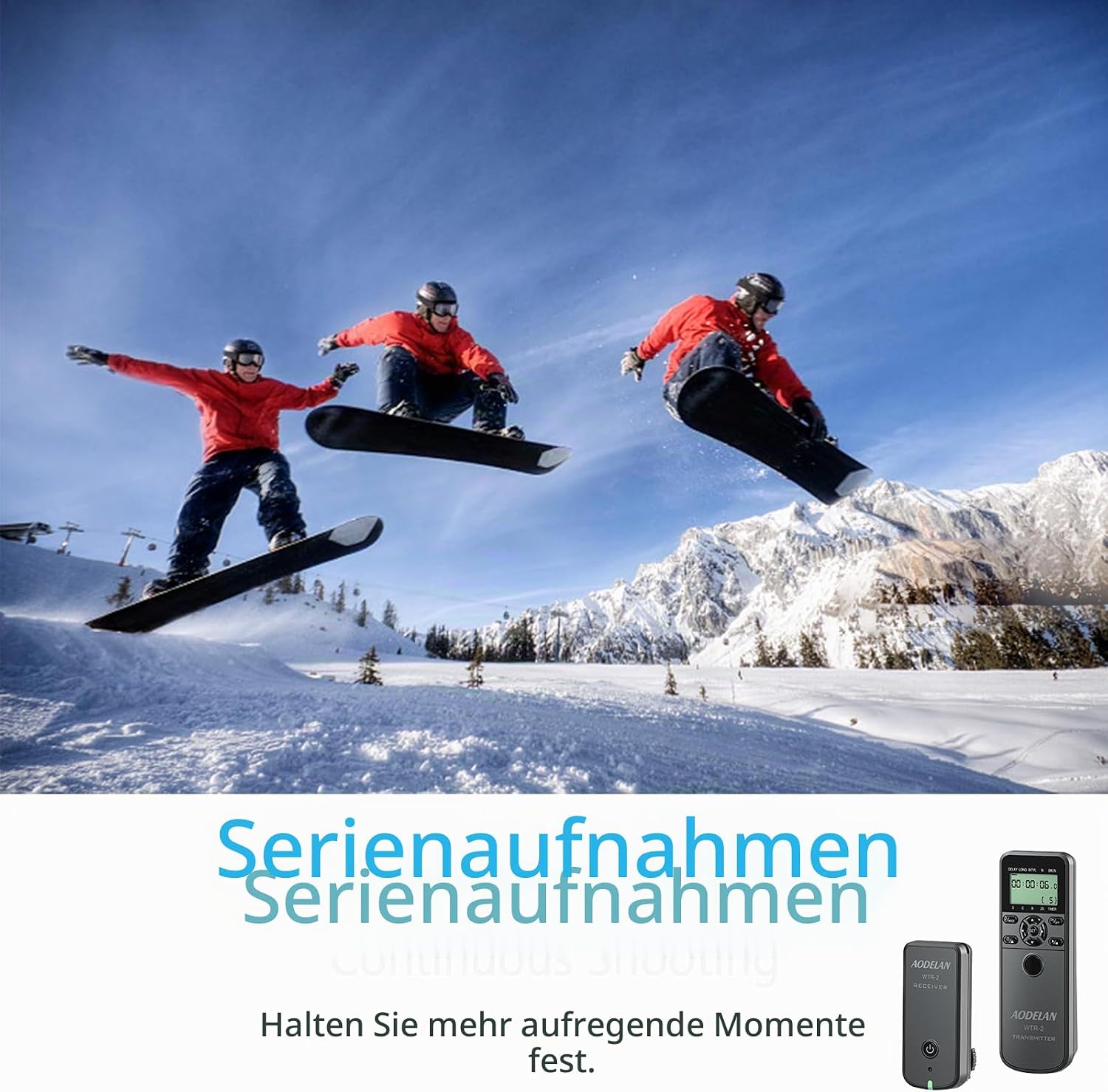 Detalle 2 de AODELAN Kabelloser Timer-Fernauslöser für Sony A7II bis A6100 – kompatibel mit RM-SPR1 und RM-L1AM