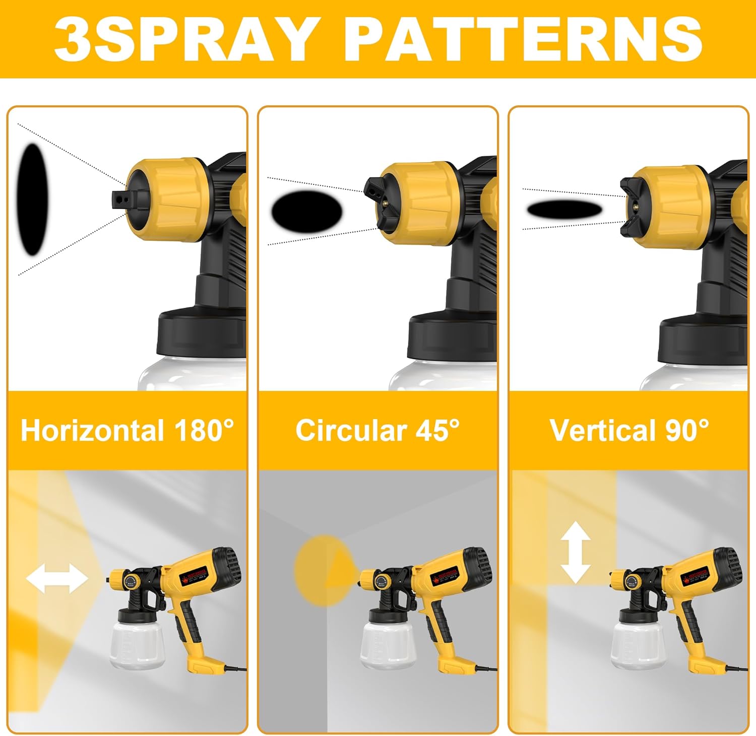 Thumbnail 2 de ROTTOGOON Electric Fence Paint Sprayer 550W (1400ml) with 5 Nozzles and 3 Spray Patterns