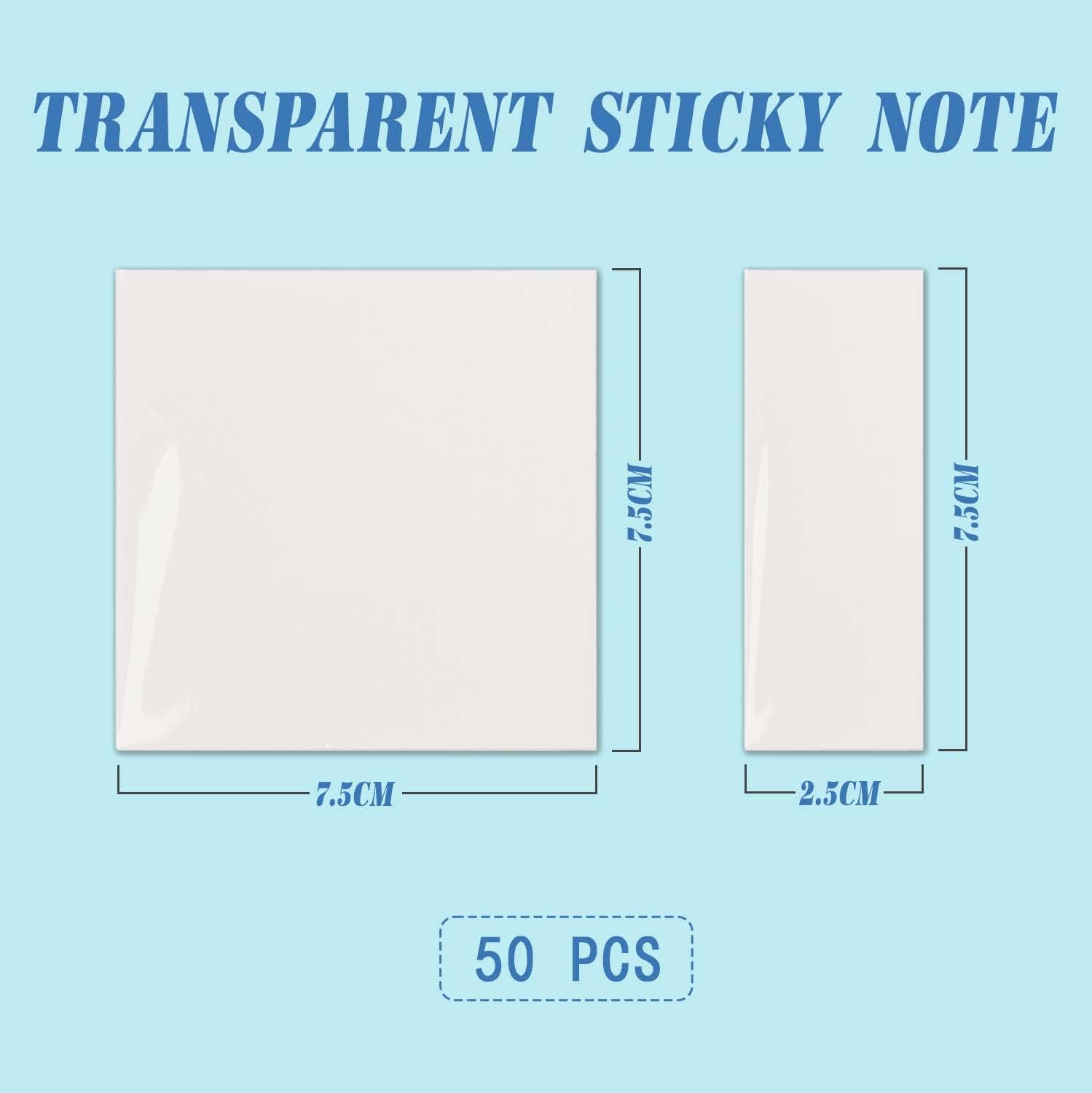 Detalle de AITODOS TA EU-0001 transparante PET-plaknotities, 2 formaten, 200 vellen