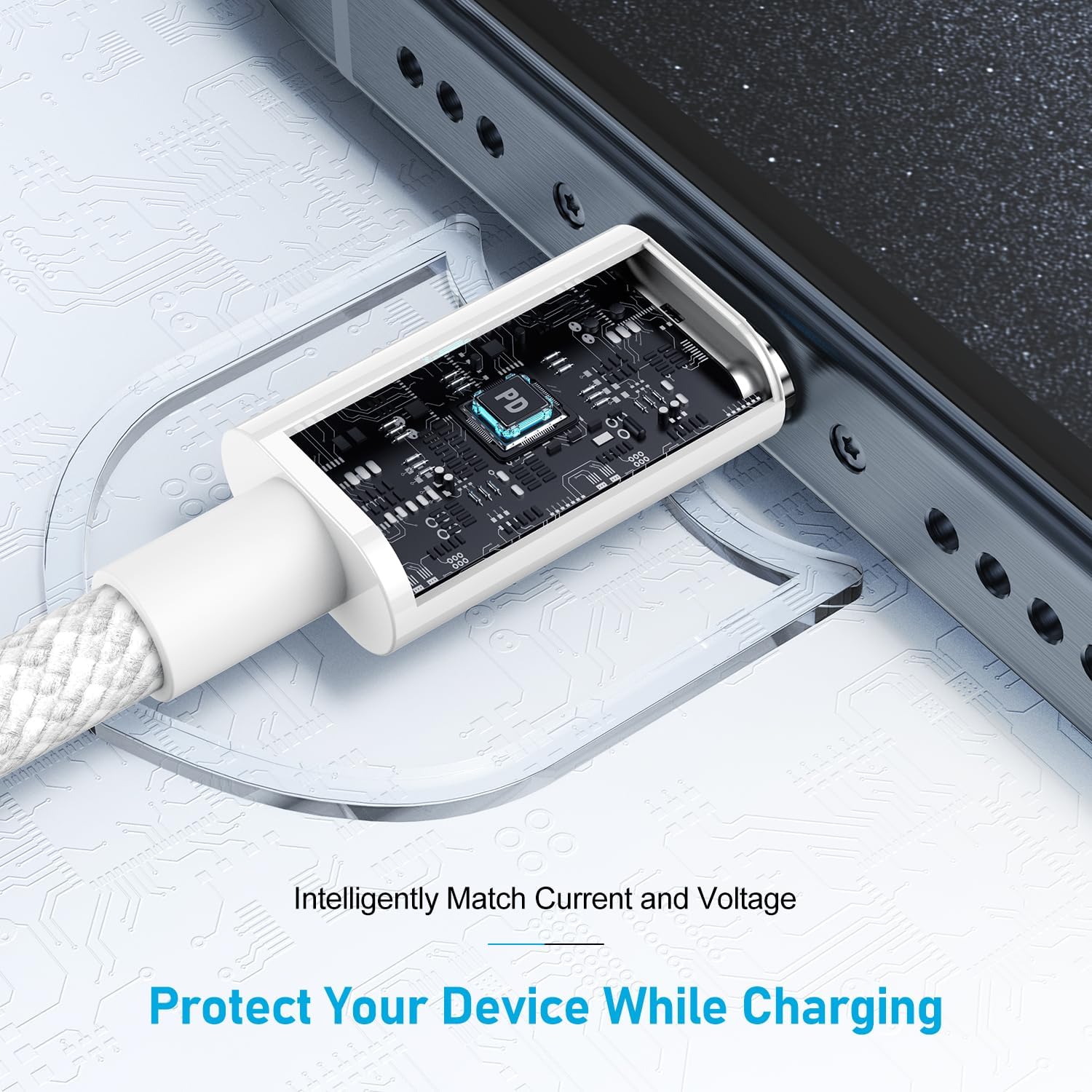 Thumbnail 3 de iPhone Charging Cable for 15/16/17 Series – 3m Braided USB‑C to USB‑C, 2-Pack