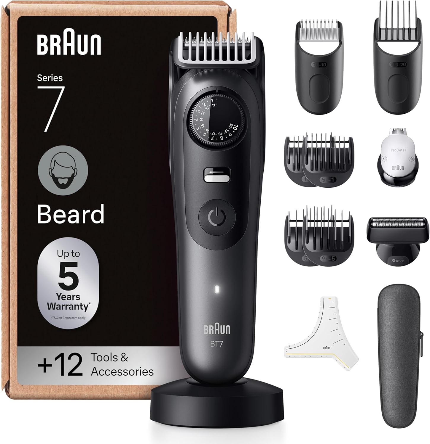 Detalle 2 de Braun Recortadora Series 7 BT7525: Precision y Resistencia 💈
