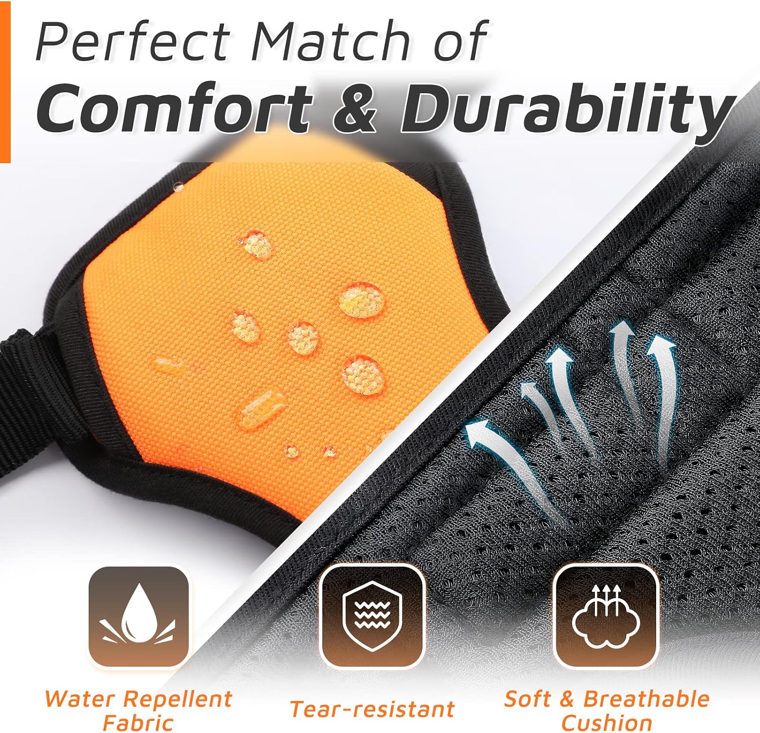 Thumbnail 6 de Eagloo Small Dog Harness with Front-Clip No-Pull Design (Orange, Size S)