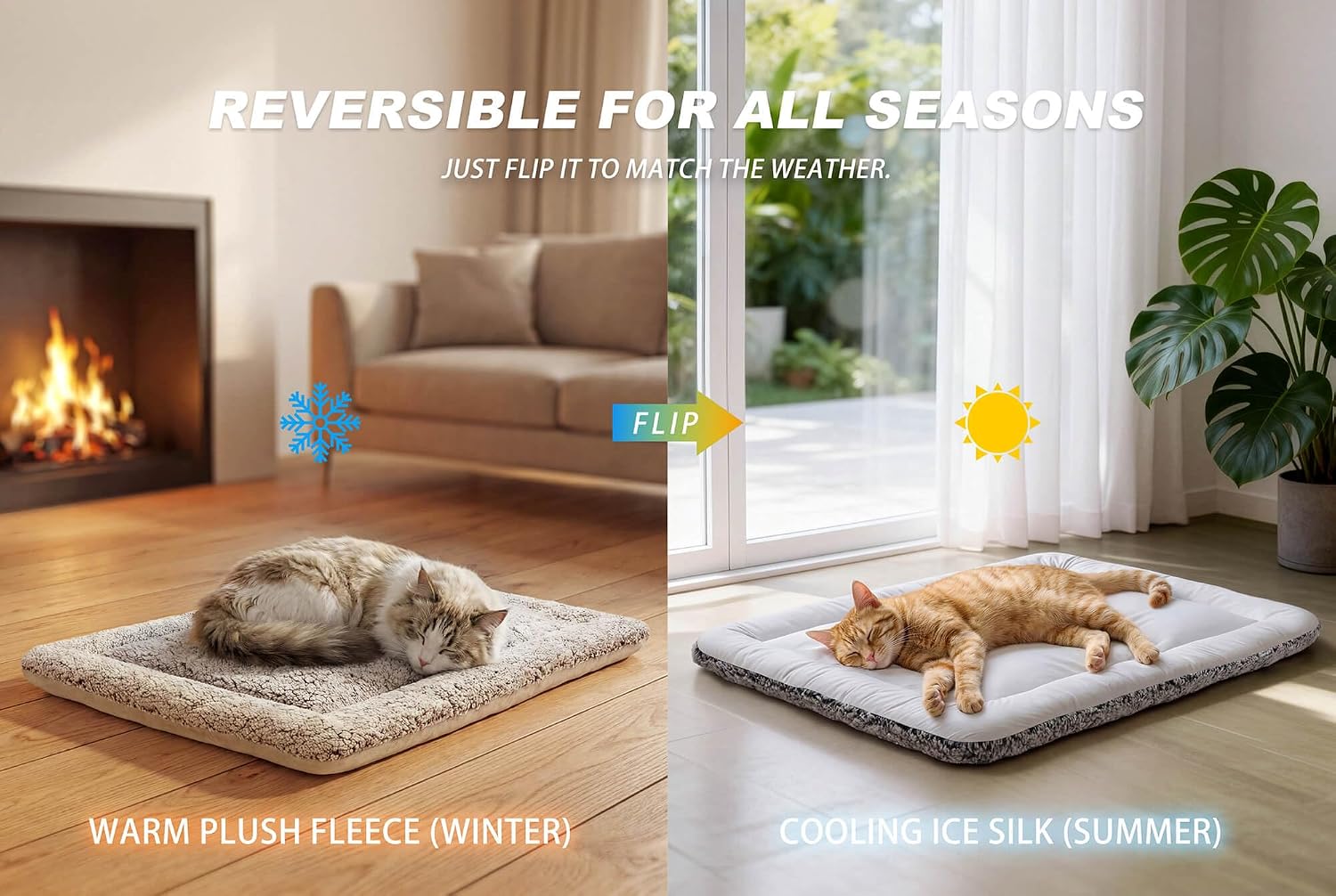 Detalle 2 de WanpeeGoo Cat Cooling Mat Gray 18x24 Reversible Self-Warming Cat Bed