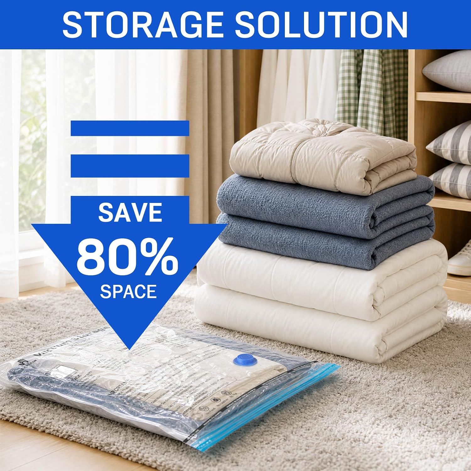 Thumbnail 1 de CaptainFive Vacuum Storage Bags 6-Pack 3 Sizes