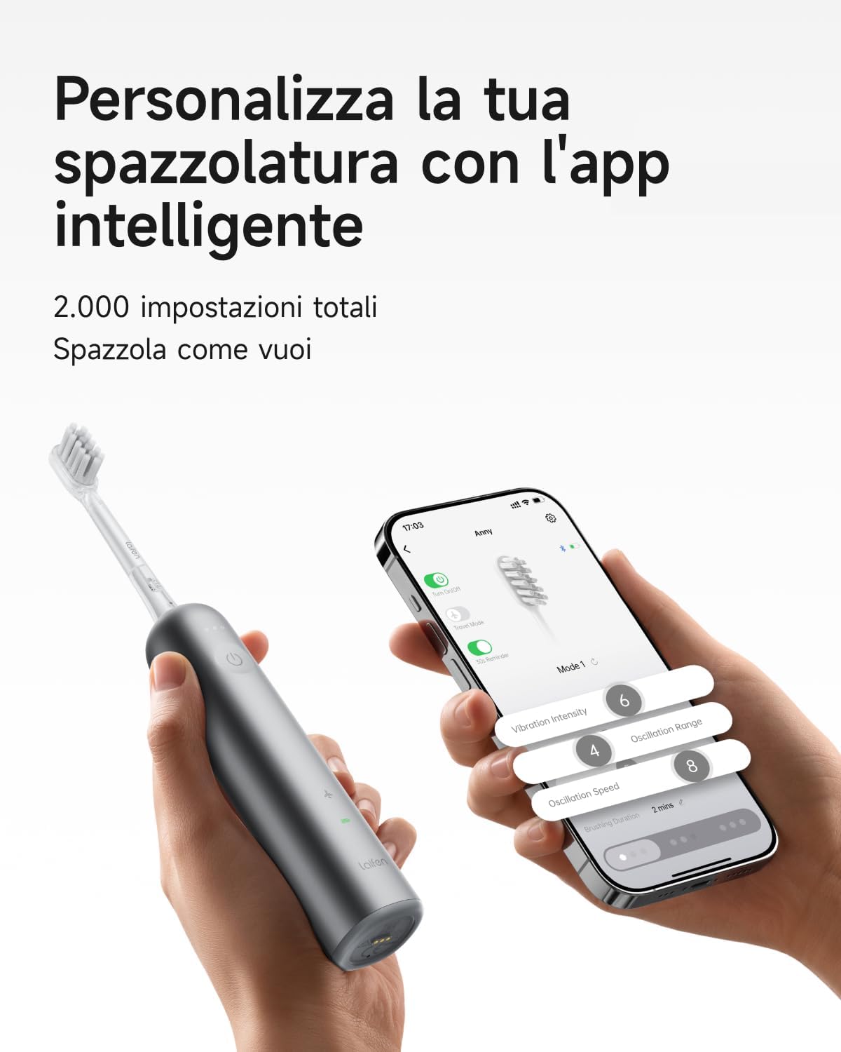 Thumbnail 3 de Laifen Wave spazzolino sonico, 3 testine