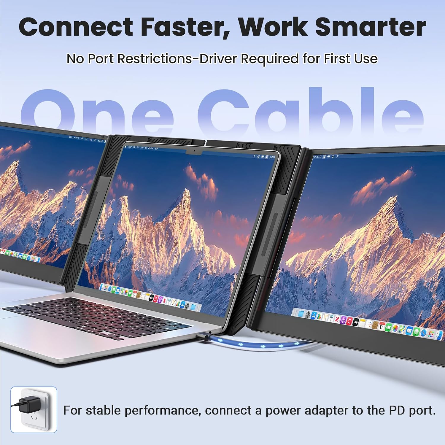 Detalle de Rizpak One Cable 15.6" Triple Monitor Extender