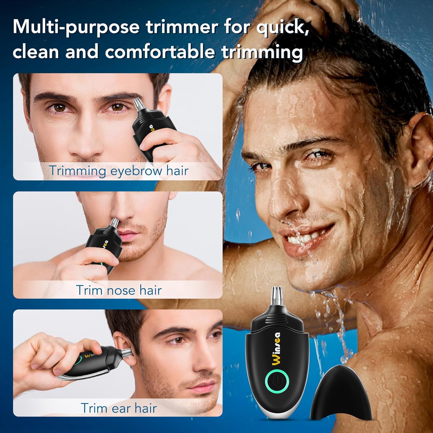 Detalle 2 de Winsea Ear and Nose Hair Trimmer USB Rechargeable