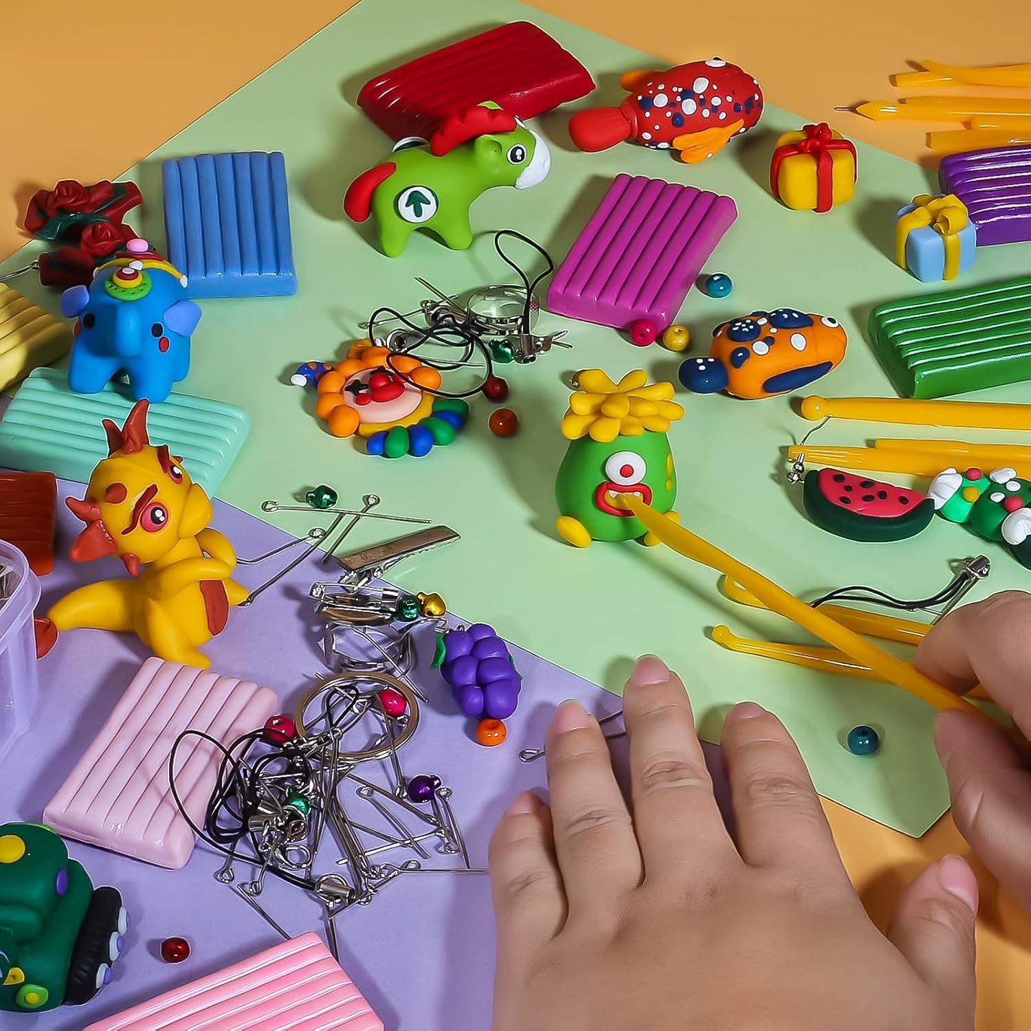 Thumbnail 2 de Ixiaoyoo 88 Colors Polymer Clay Set with Tools – Non-Toxic Oven Bake Modelling Kit
