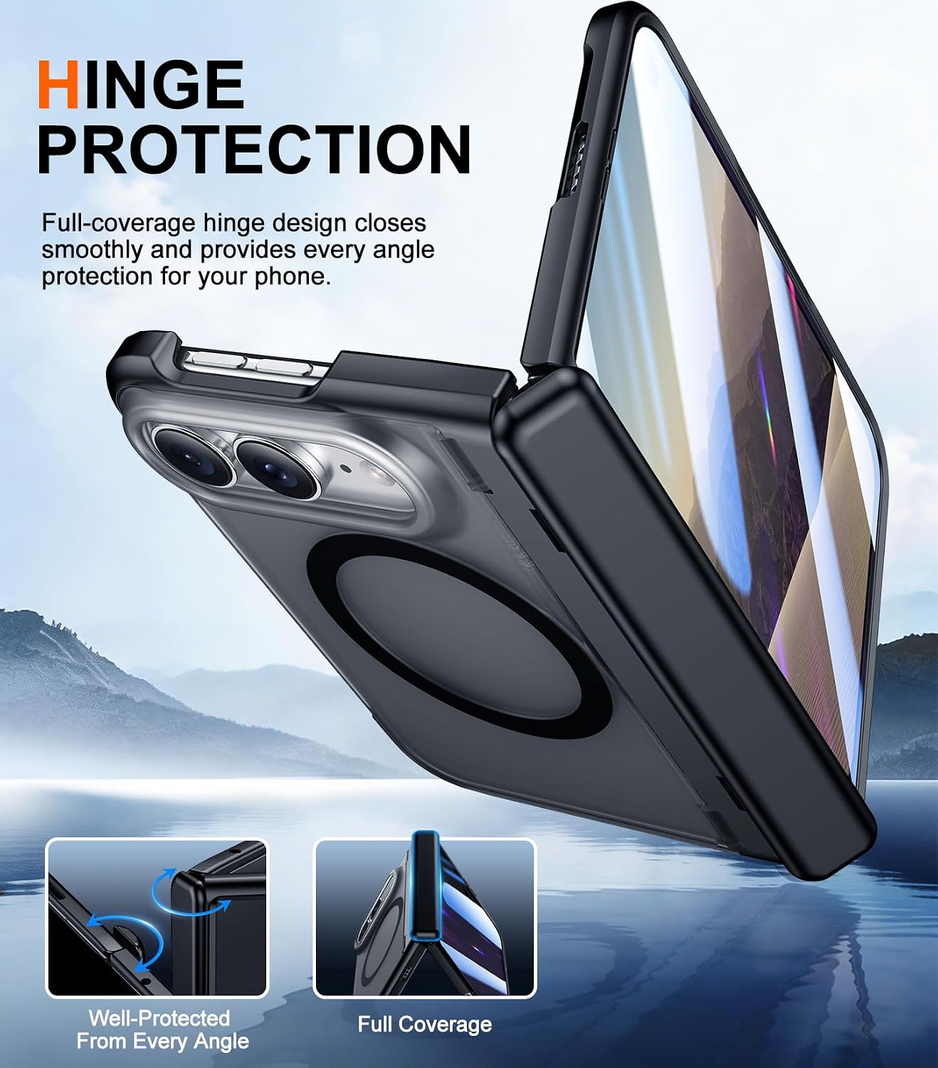 Thumbnail 5 de SPIDERCASE WJB-JH IP Ultra BK iPhone Duoケース マグネット式・内蔵スタンド・画面保護付き