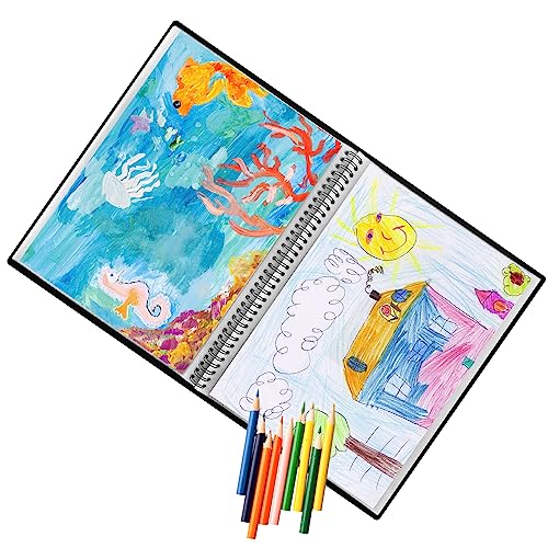 Thumbnail 4 de Irich A4 Notenmappe – 50 Taschen/100 Seiten, wasserdicht, Kunststoff, Registermappe für Dokumente, Kunstwerke und Musikblätter