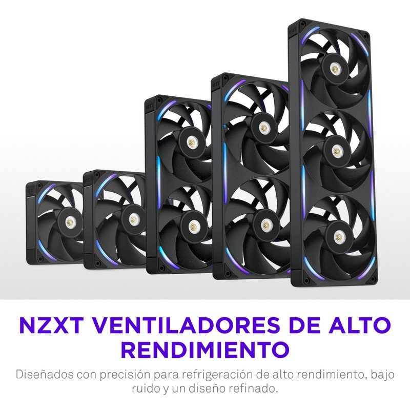 Thumbnail 1 de NZXT F280X 280mm Ventilador RGB PWM 2400 RPM con Doble 14cm