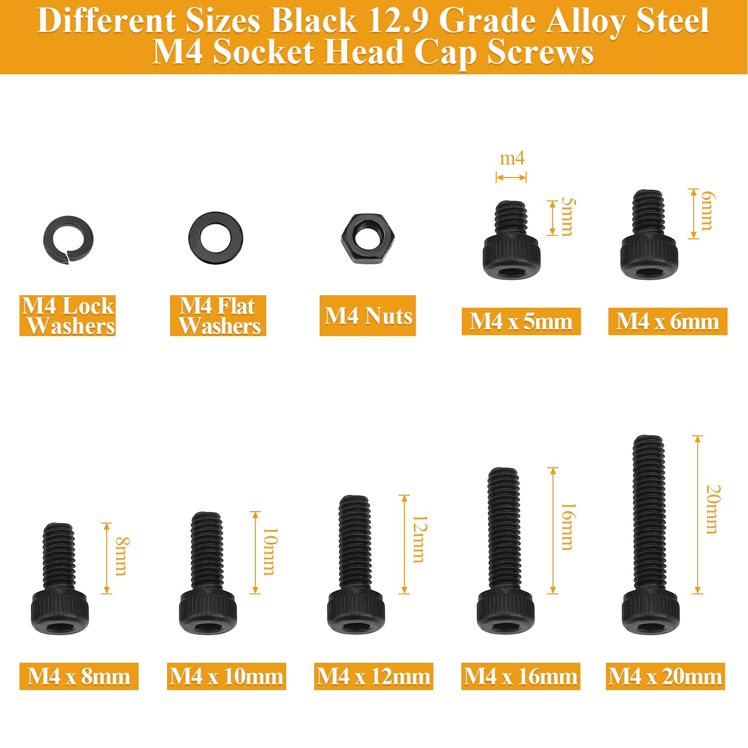 Detalle de Sutemribor M4 Socket Head Cap Screw Set