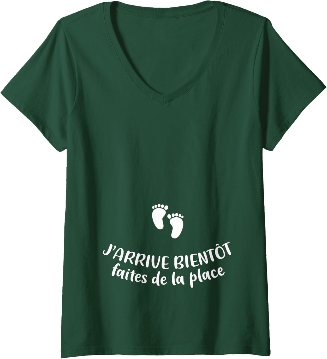 Detalle de Femme Cadeau Humour de Grossesse — T-shirt Col en V, léger et confortable
