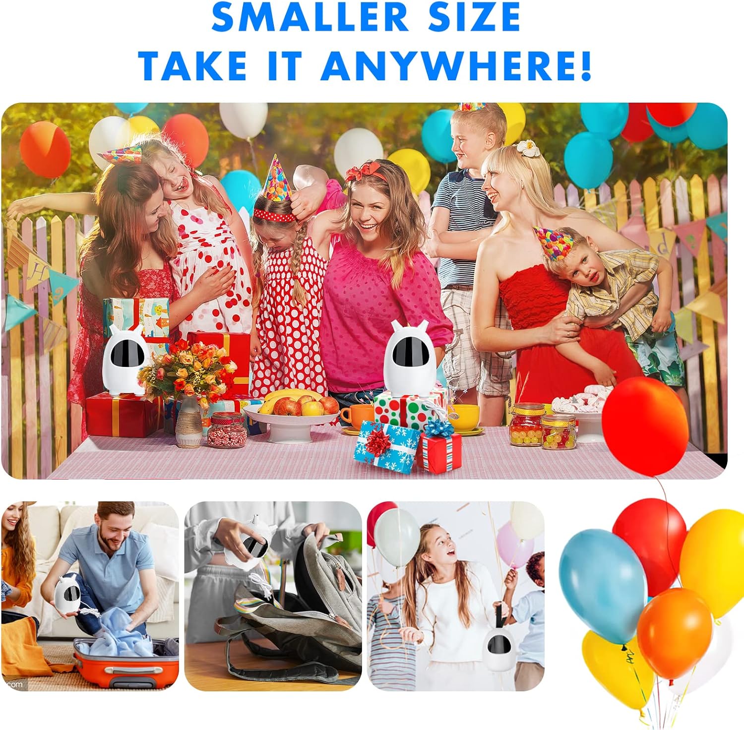 Detalle de Balloon Pump Electric by SPLAKS: 600W Dual-Nozzle Air Inflator for Quick Party Decor
