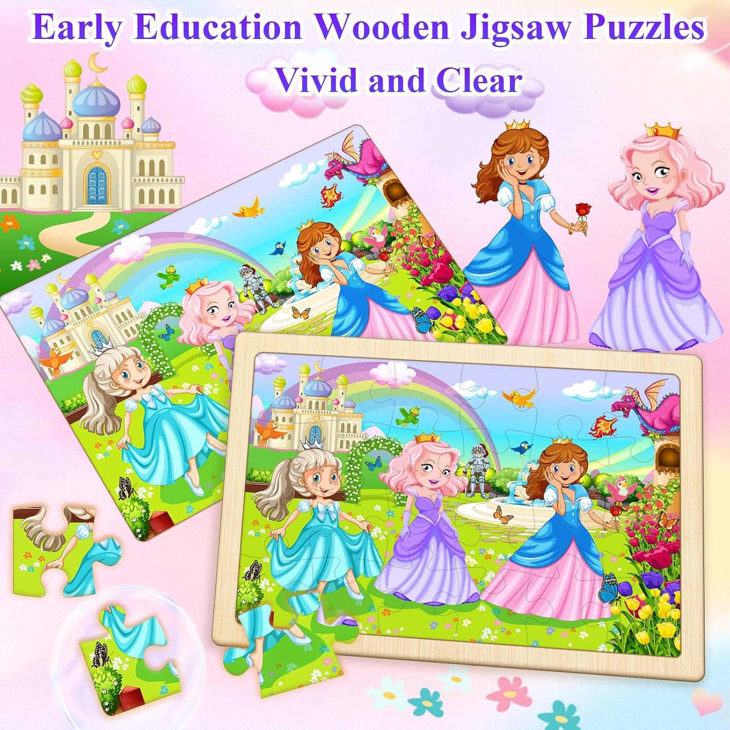 Detalle 2 de WaaLod Wooden Puzzles, 24-Piece