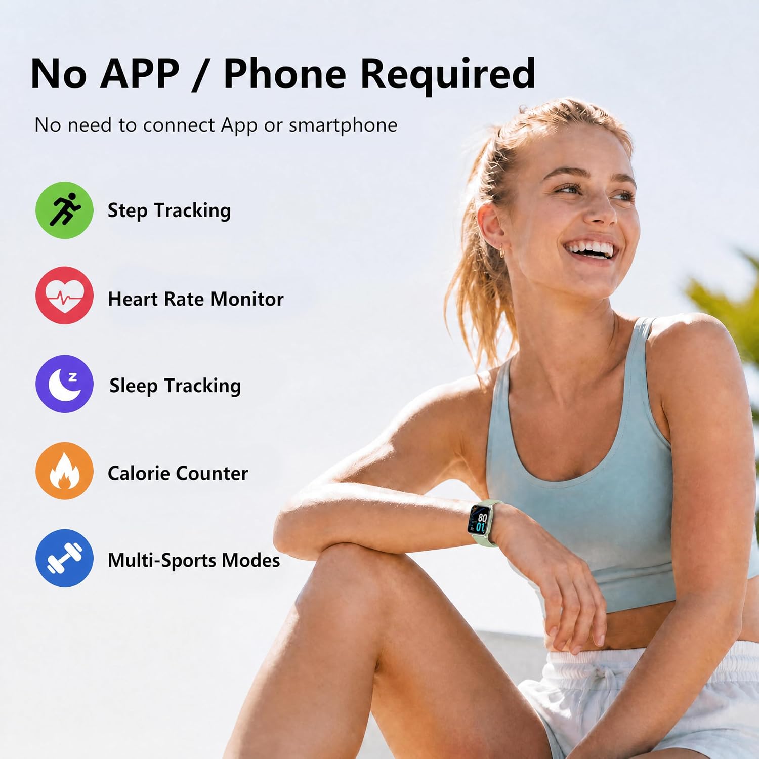 Thumbnail 1 de LIVIKEY EW1 Fitness Tracker Watch with Heart Rate, 1.3-Inch Screen and IP68
