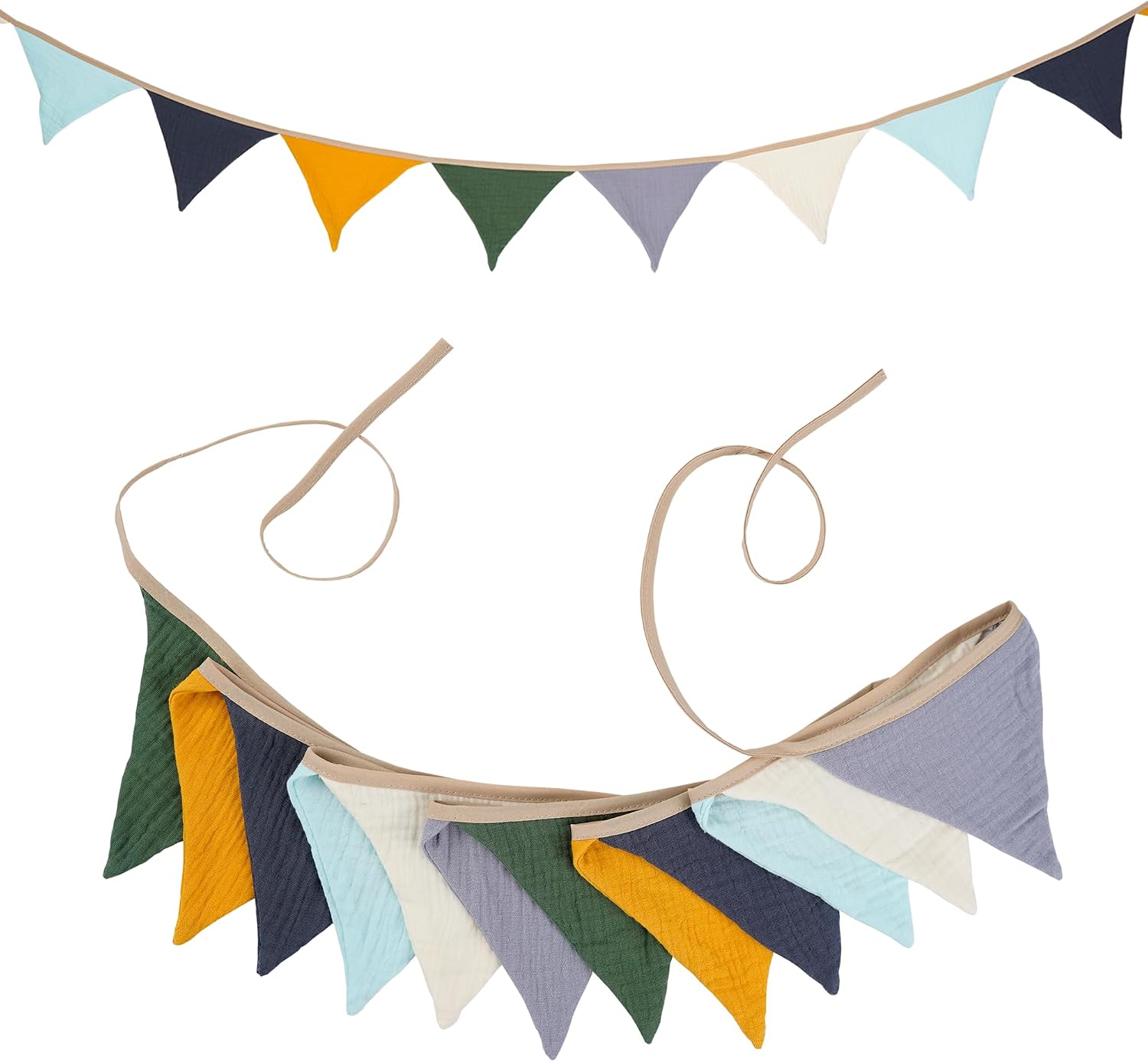 Detalle de G2PLUS Muslin Bunting 12pc Nursery Banner