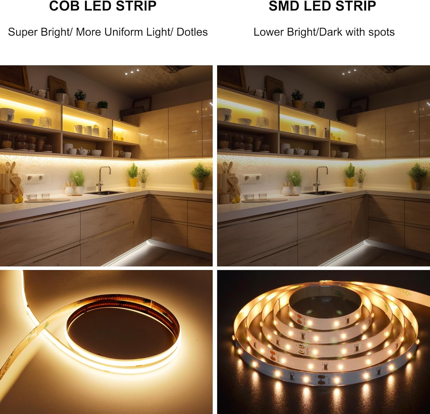 Thumbnail 1 de AXMOTUT COB LED Strip Light (Warm White 3000K) with RF Remote and UKCA Power Supply