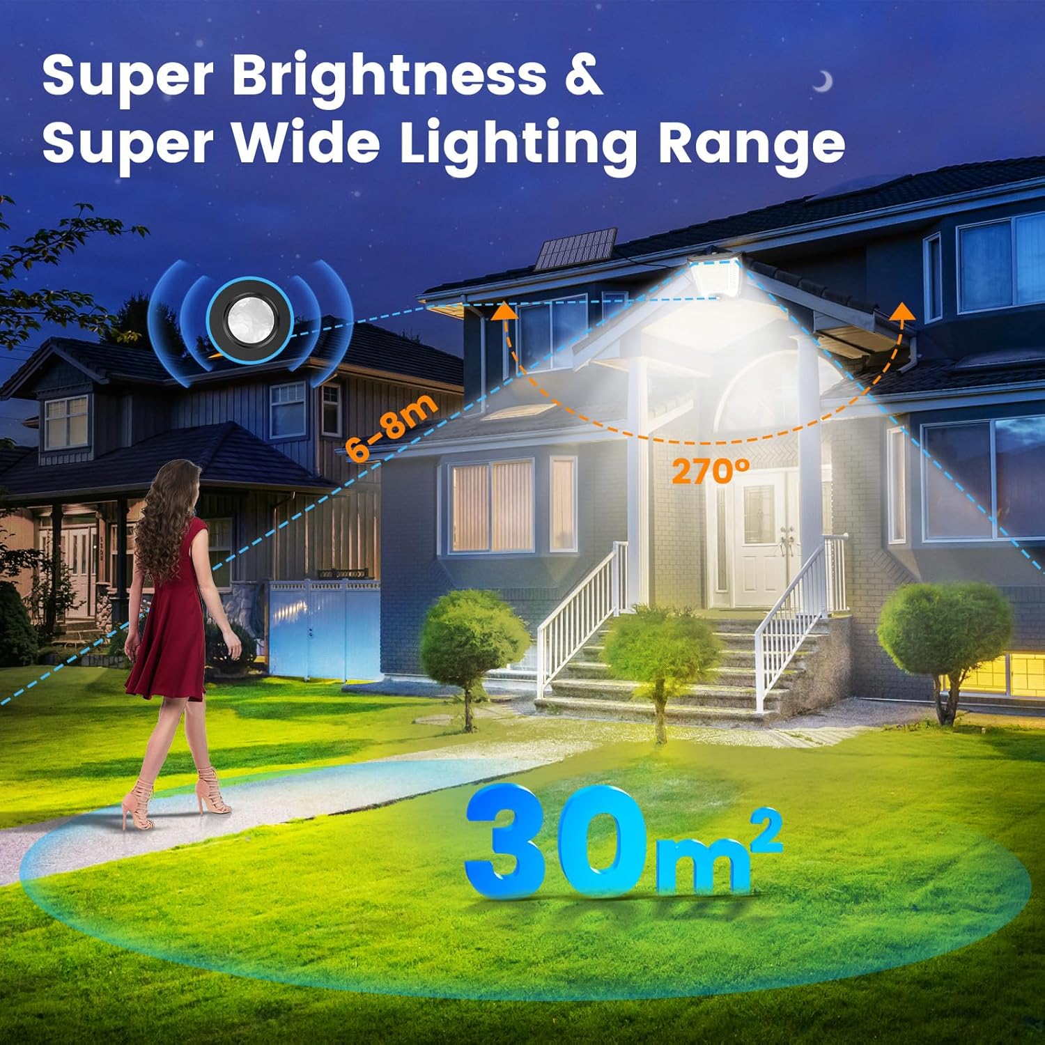 Thumbnail 6 de SPQMENT Outdoor Solar Powered Security Lights: 288 LED Flood Light with 3 Motion Modes
