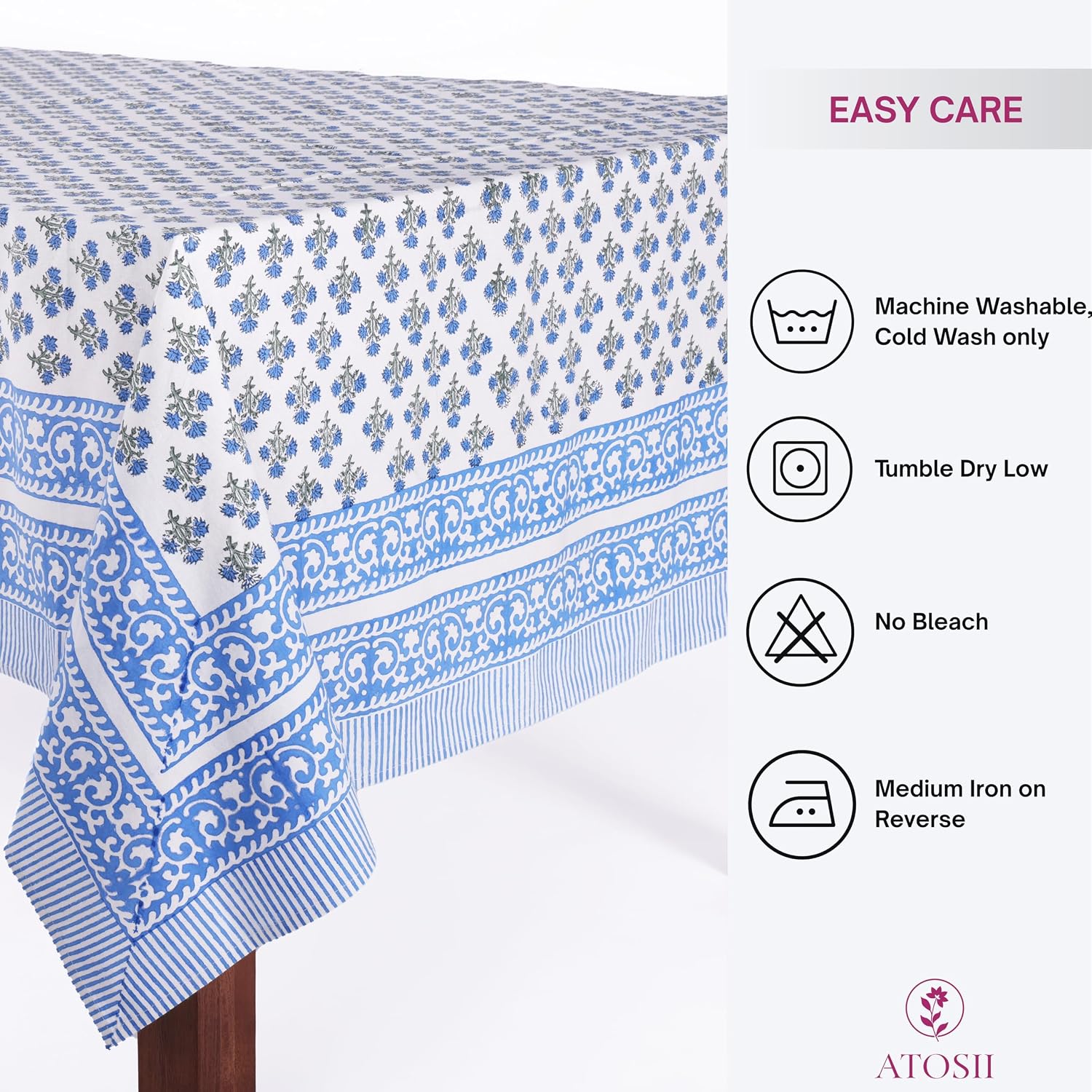 Thumbnail 6 de ATOSII Cotton Tablecloth, 72 x 108 inches