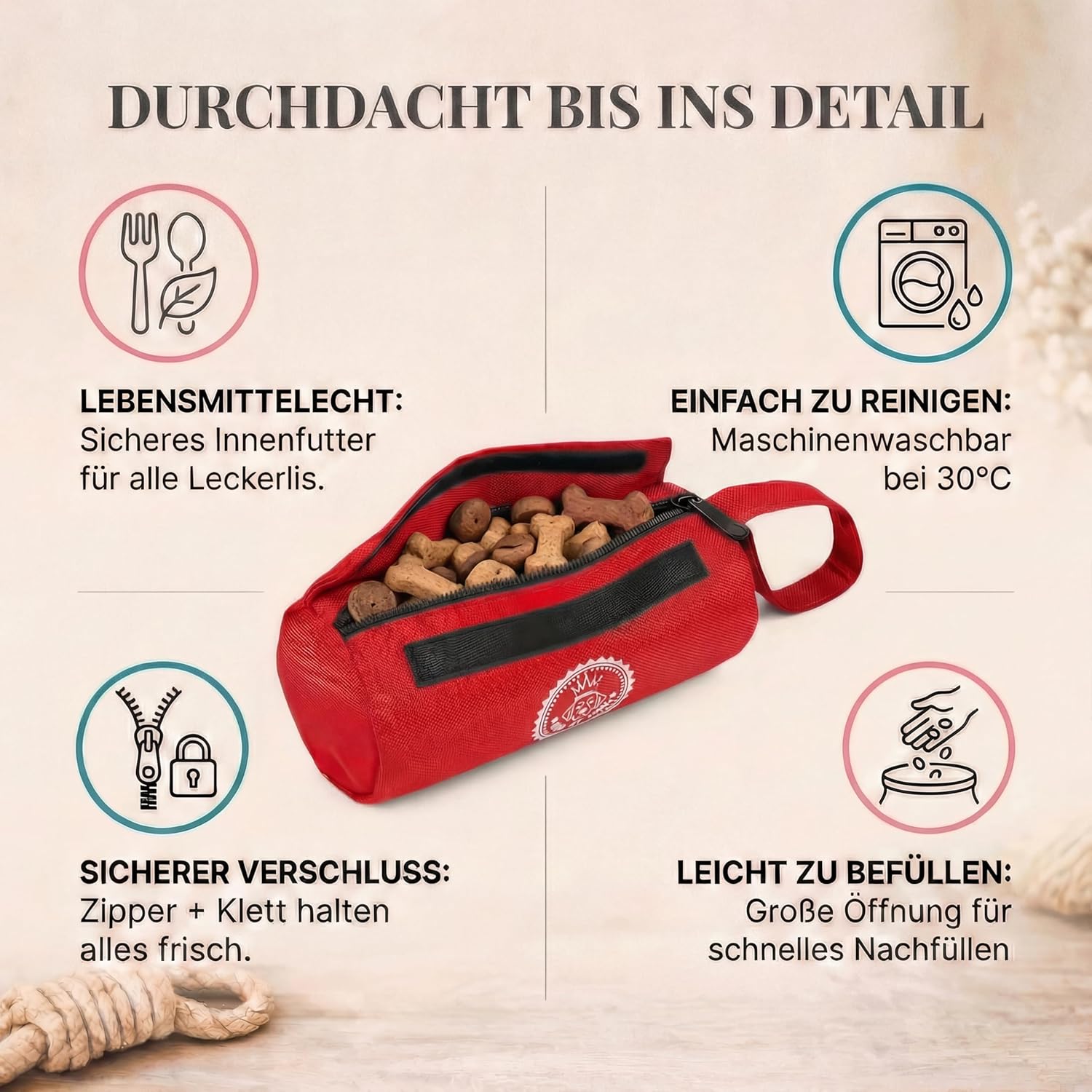Thumbnail 3 de HUND IST KÖNIG Futterdummy für Hunde – Apportierbeutel Training, universal 0,7 L, inkl. Trainings-eBook
