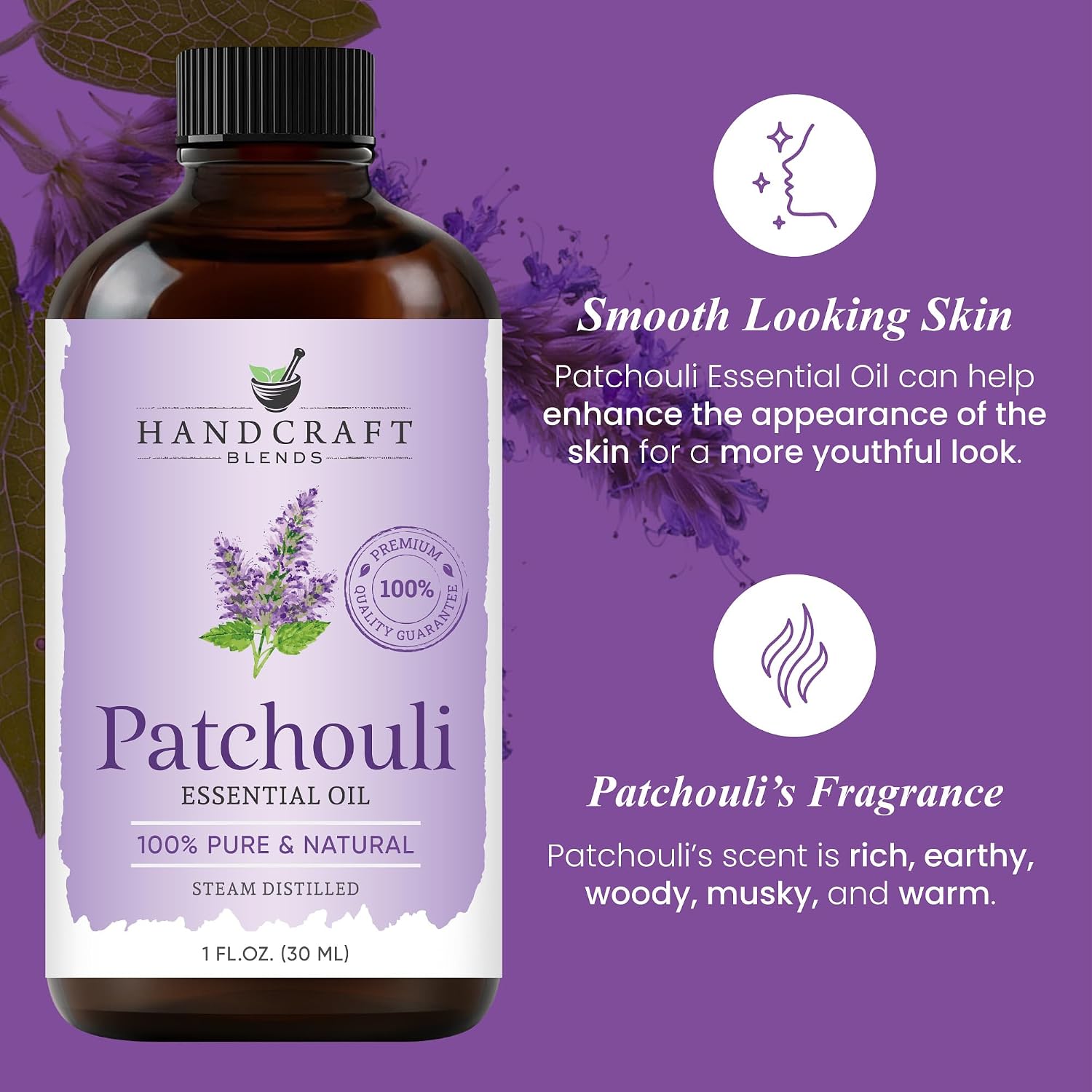 Detalle de Handcraft Blends Patchouli Essential Oil 1 Fl Oz