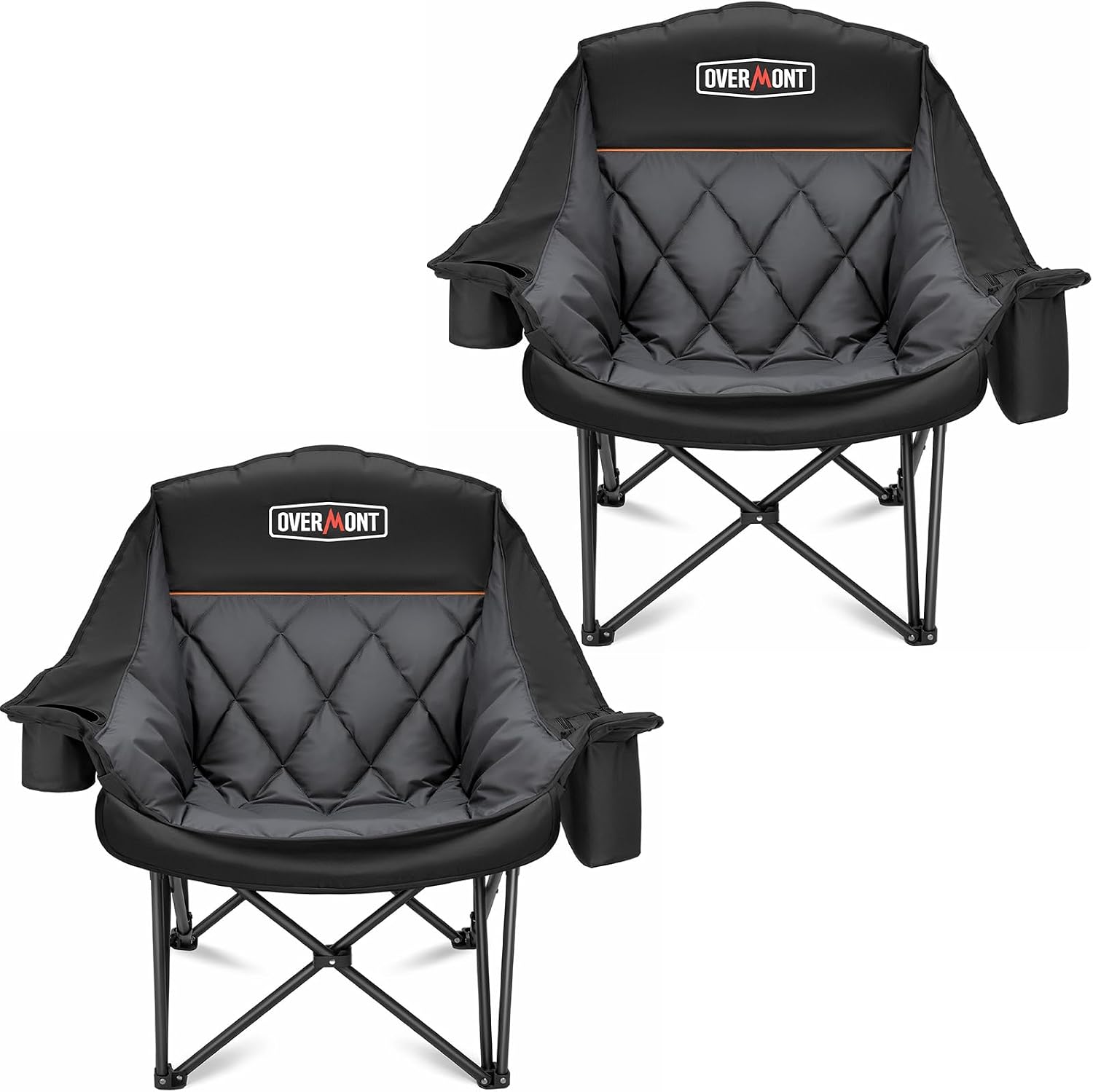 Detalle de Overmont Oversized XL Camping Chair for Adults – 2-Pack
