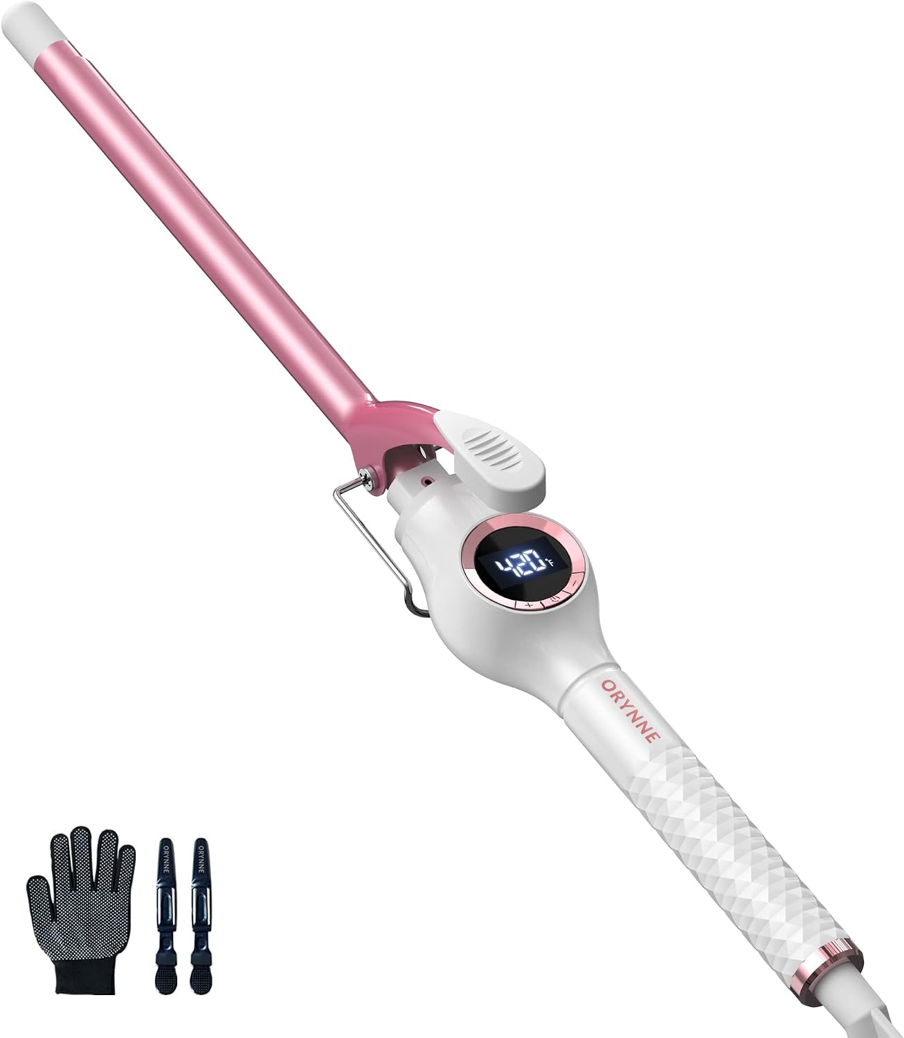 Detalle de ORYNNE 1/2-Inch Ceramic Curling Iron Wand with Digital Temperature Control