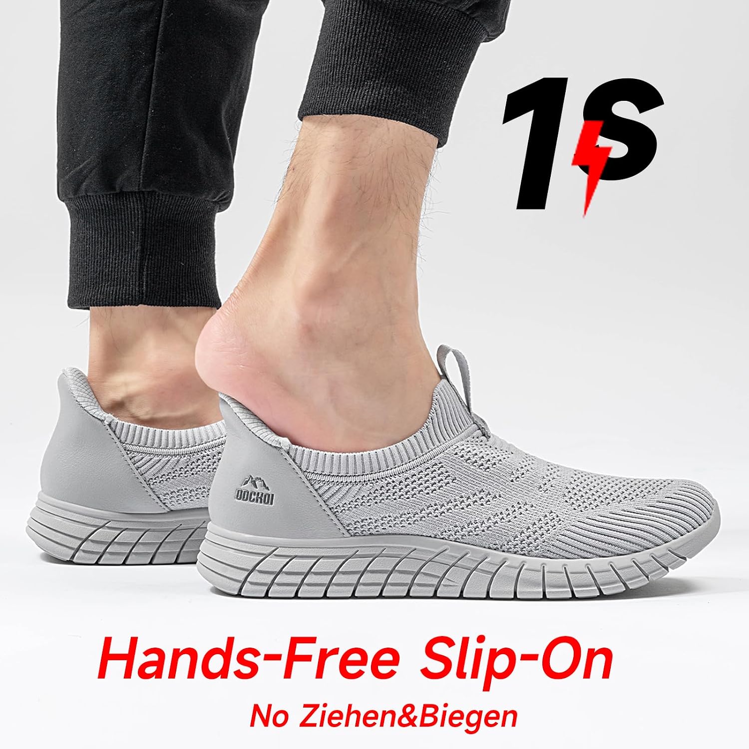 Thumbnail 2 de ODCKOI Chaussures à enfiler mains libres pour hommes – Confort léger et sans lacets