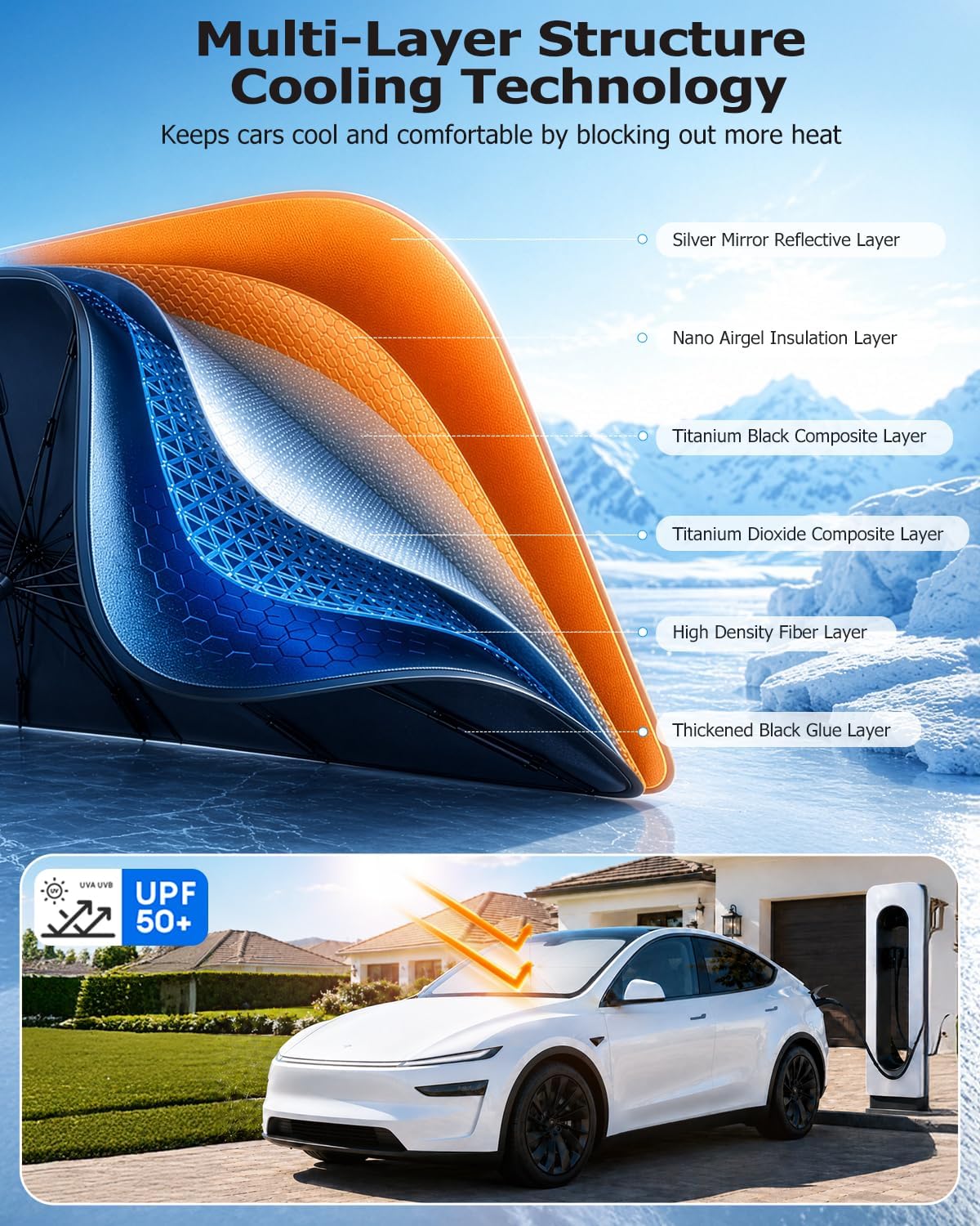 Thumbnail 2 de [2026 Upgrade] Weektic Windshield Sun Shade Umbrella