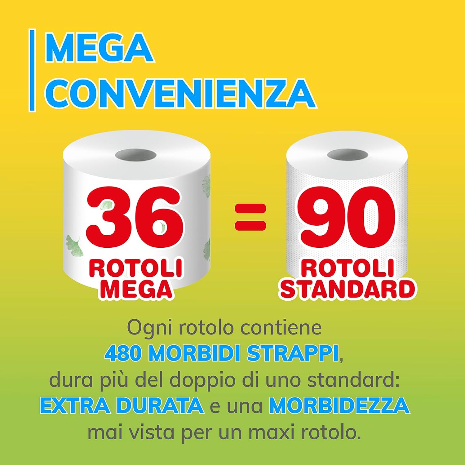 Thumbnail 2 de Foxy Mega — Carta igienica 36 rotoli, 480 strappi per rotolo, Decorata