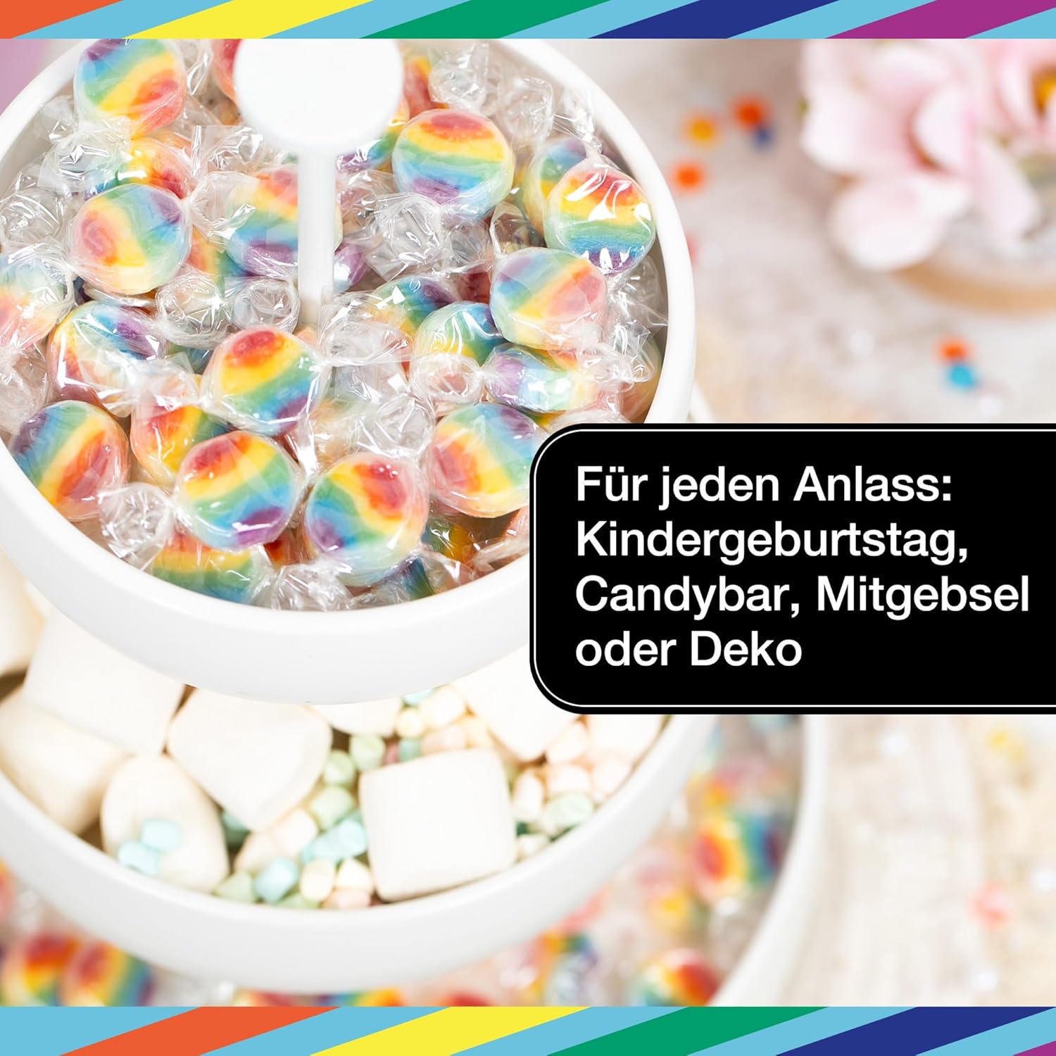 Thumbnail 6 de FOOD crew Regenbogen Rocks Bonbons (500 g) – vegane Regenbogen-Süßigkeiten für Candybar & Deko