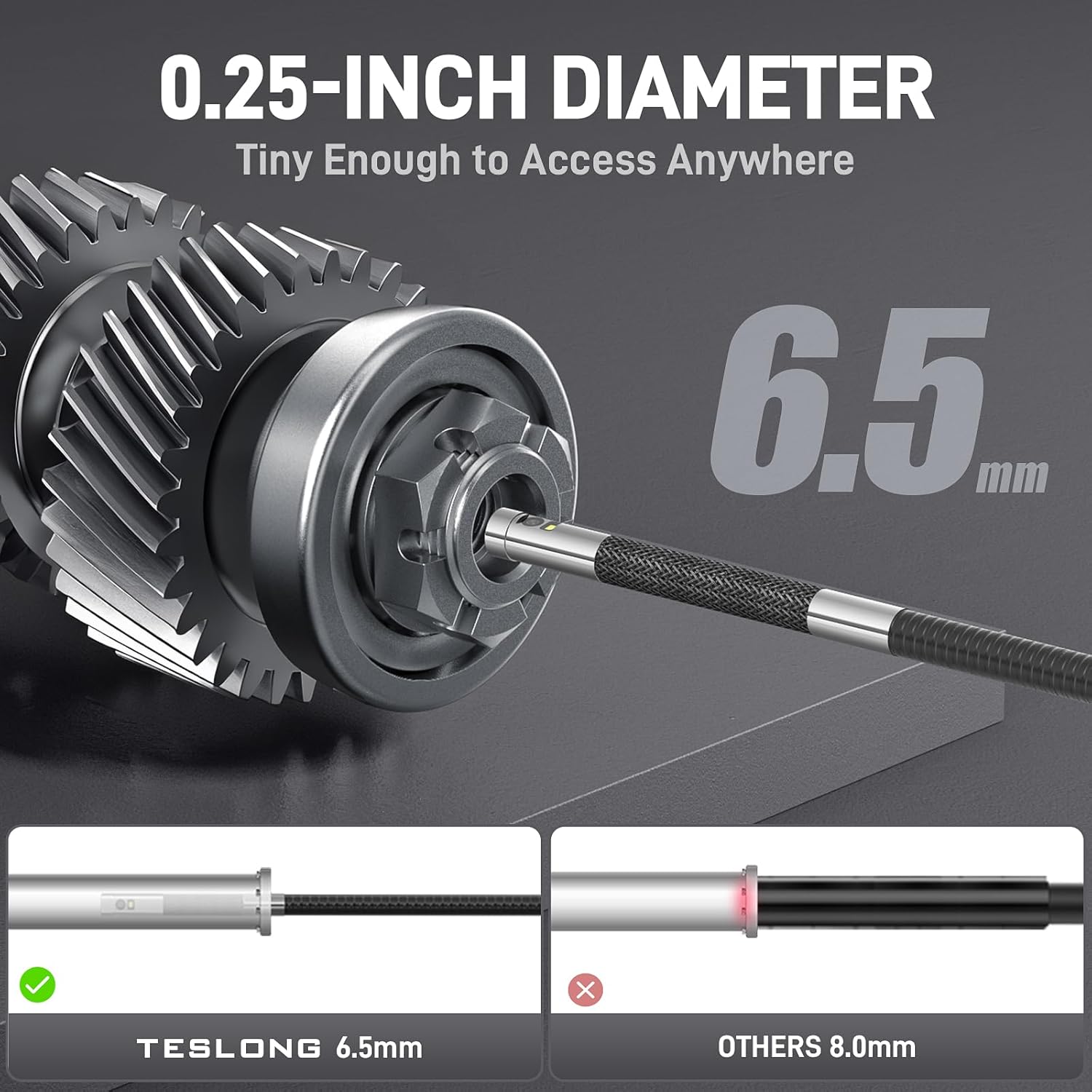 Thumbnail 2 de Teslong Dual Lens 360° borescope 5" monitor 📷
