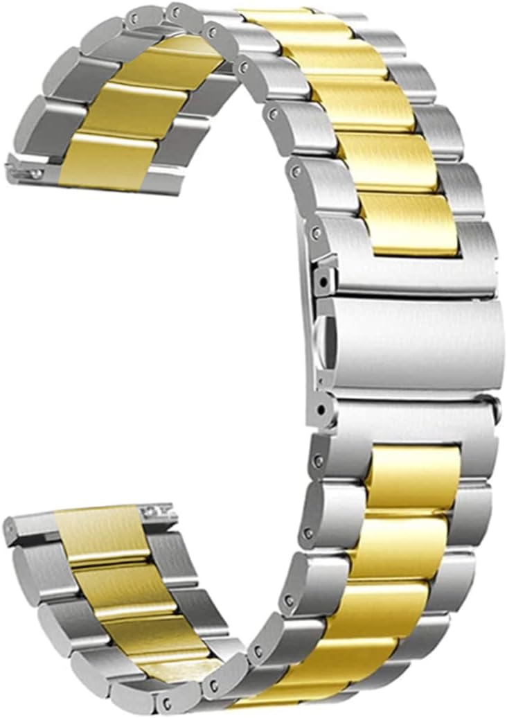 Detalle de MUENShop 20mm Stainless Steel Watch Strap for Samsung Galaxy Watch 3 (41mm) and Similar 42mm Models