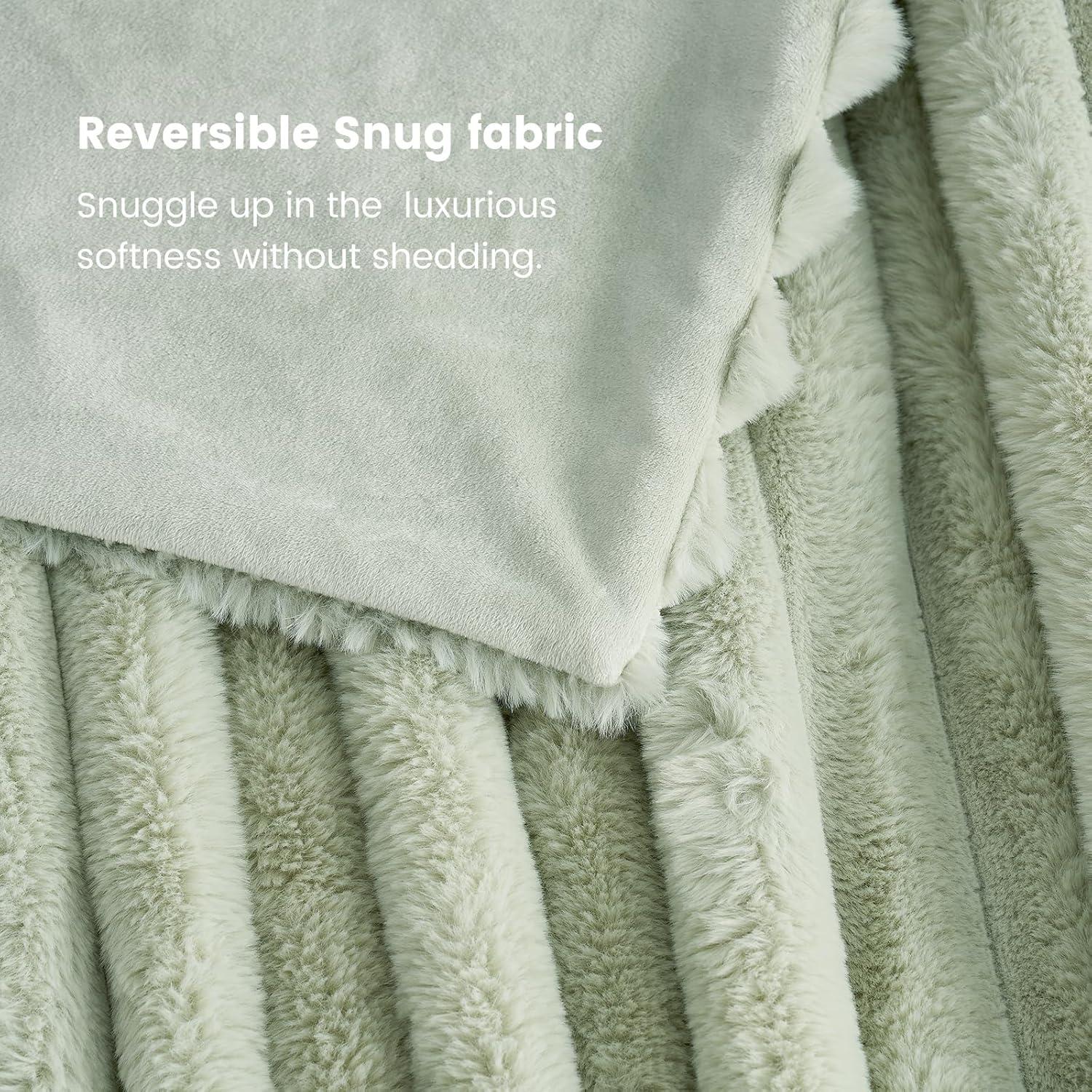 Thumbnail 6 de Cozy Bliss Faux Fur Throw Blanket 50 x 60 in ๐
