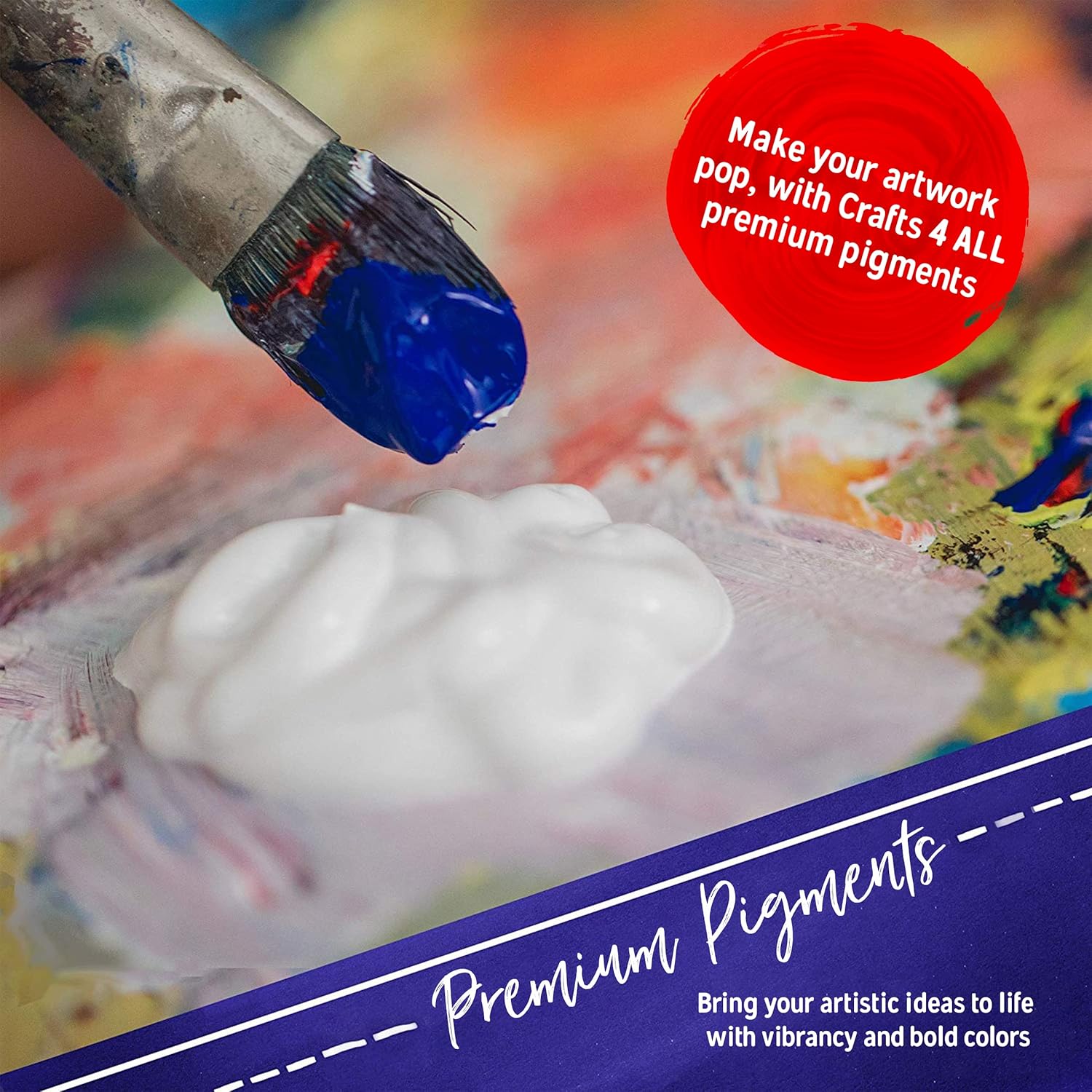 Detalle de Crafts 4 ALL 60-Colour Acrylic Paint Set