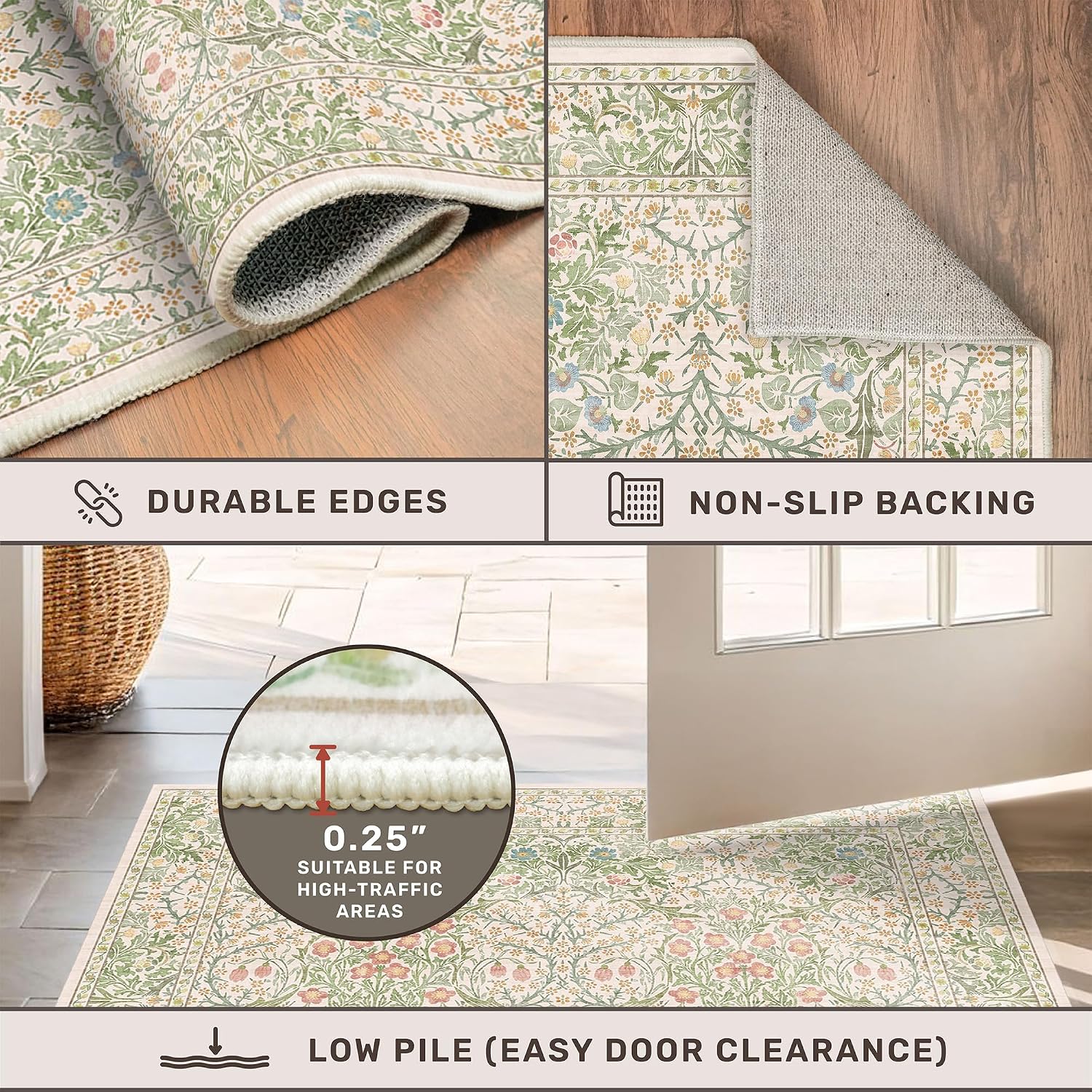 Detalle de Hazo Haus Washable Area Rug 2x3